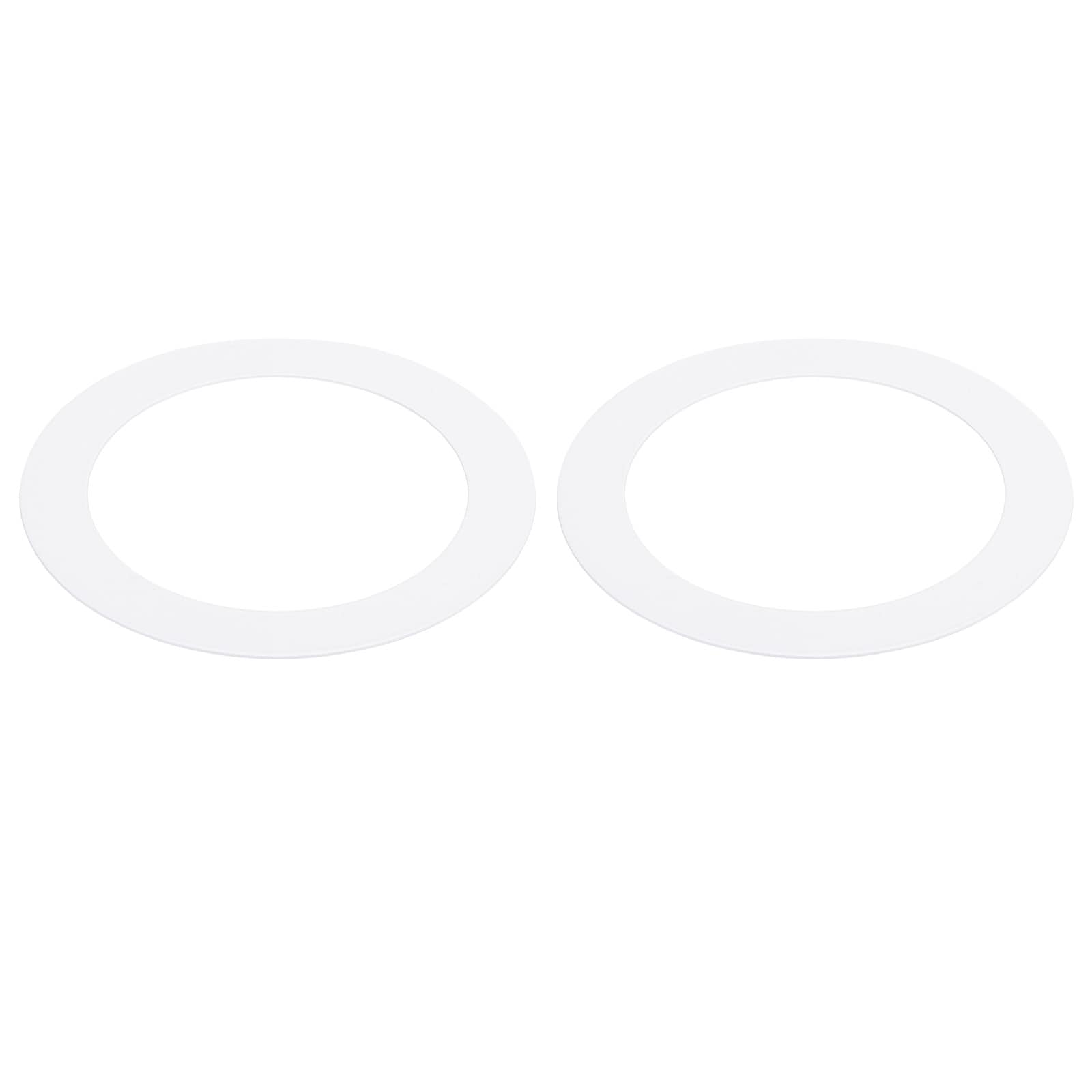 PATIKIL Metal Goof Trim Ring 2pcs 6.69inch OD 4.25inch ID Circular Ceiling Light Trims Ring Recessed Light Cover Ring for Recessed Can DownLight White #S26050701UX0101