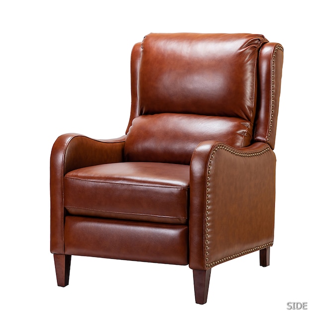 14 Karat Home Brown Leather Upholstered Recliner in the Recliners  department at