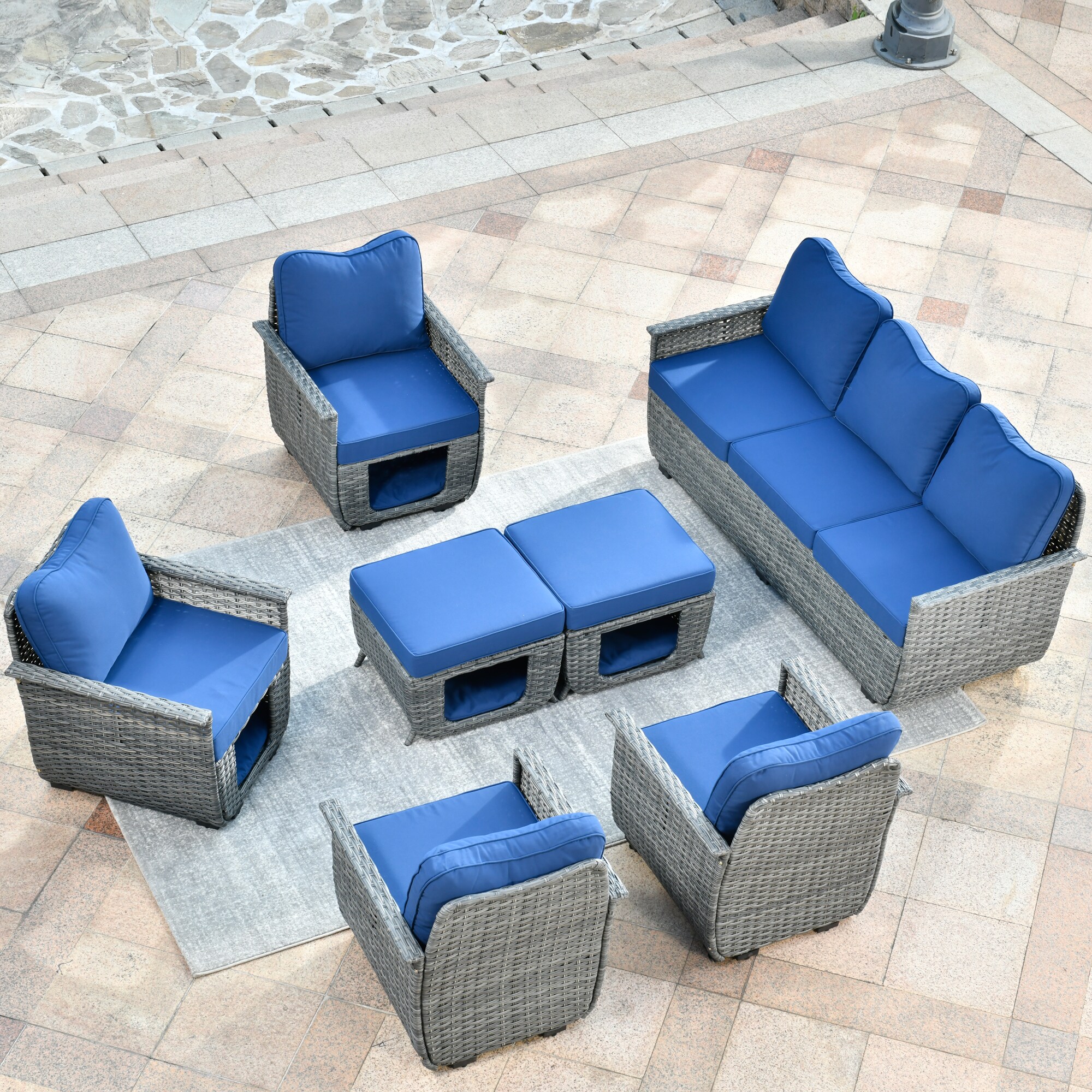 Pouuin SPET7007 Patio-Conversation-Sets - View #3
