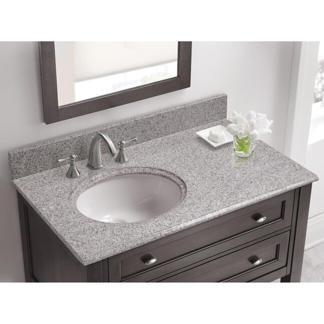 MarCraft Essential 37-in Napoli Granite Single Sink Bathroom Vanity Top ...