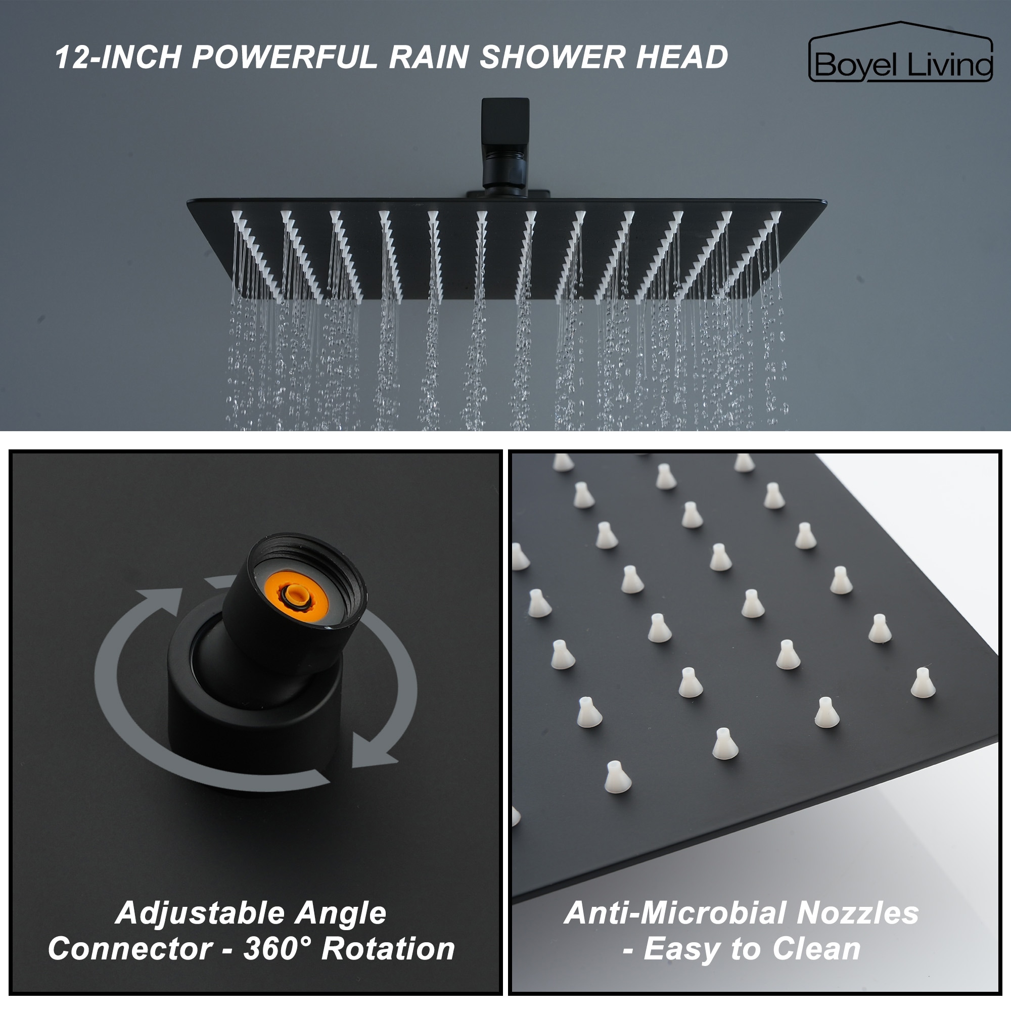 Clihome SMD-88016B-12 Showerhead-Bar-Panels - View #7