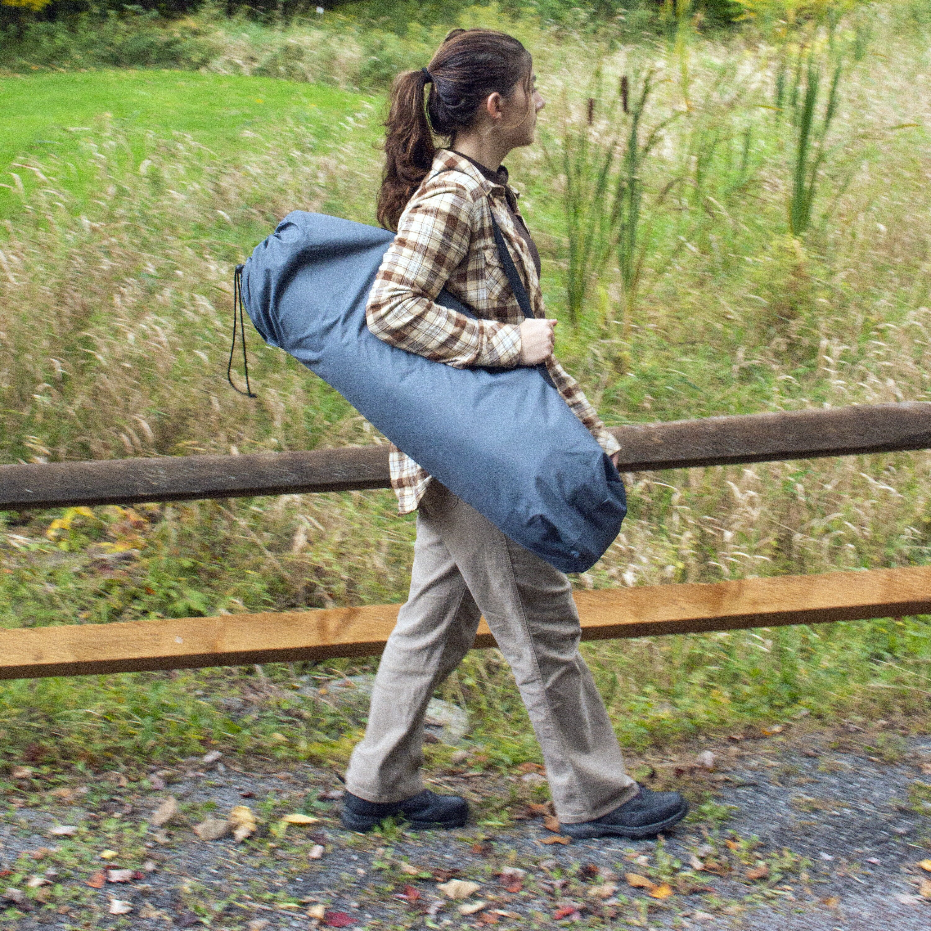 Quik Shade Polyester Navy Folding Camping Chair (Carrying Strap