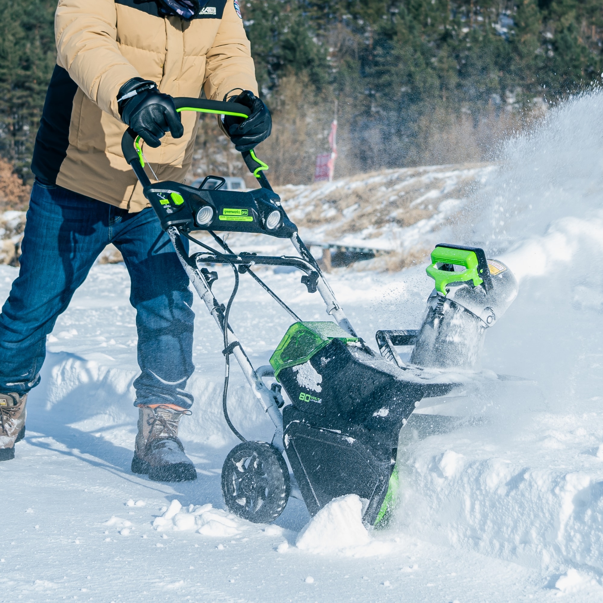 Greenworks Pro 80-volt 20-in Single-stage Push Cordless Electric Snow Blower  (Battery and Charger Not Included) in the Snow Blowers department at 