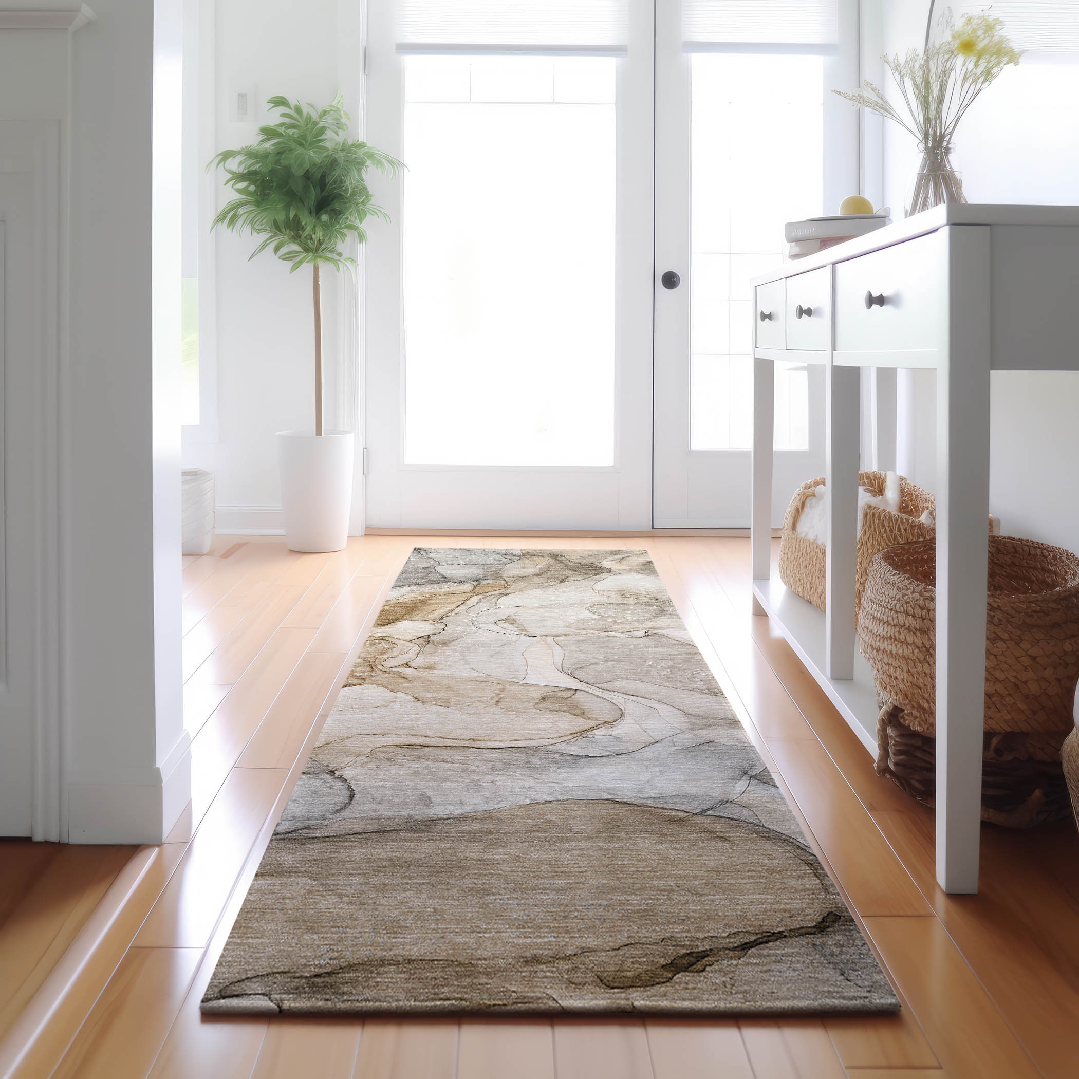 Addison Rugs AMF531SV20X30 Mayfield AMF531SV 2 x 3 (ft) Loomed Polyester Silver Rectangular Indoor Geometric Machine washable Area rug