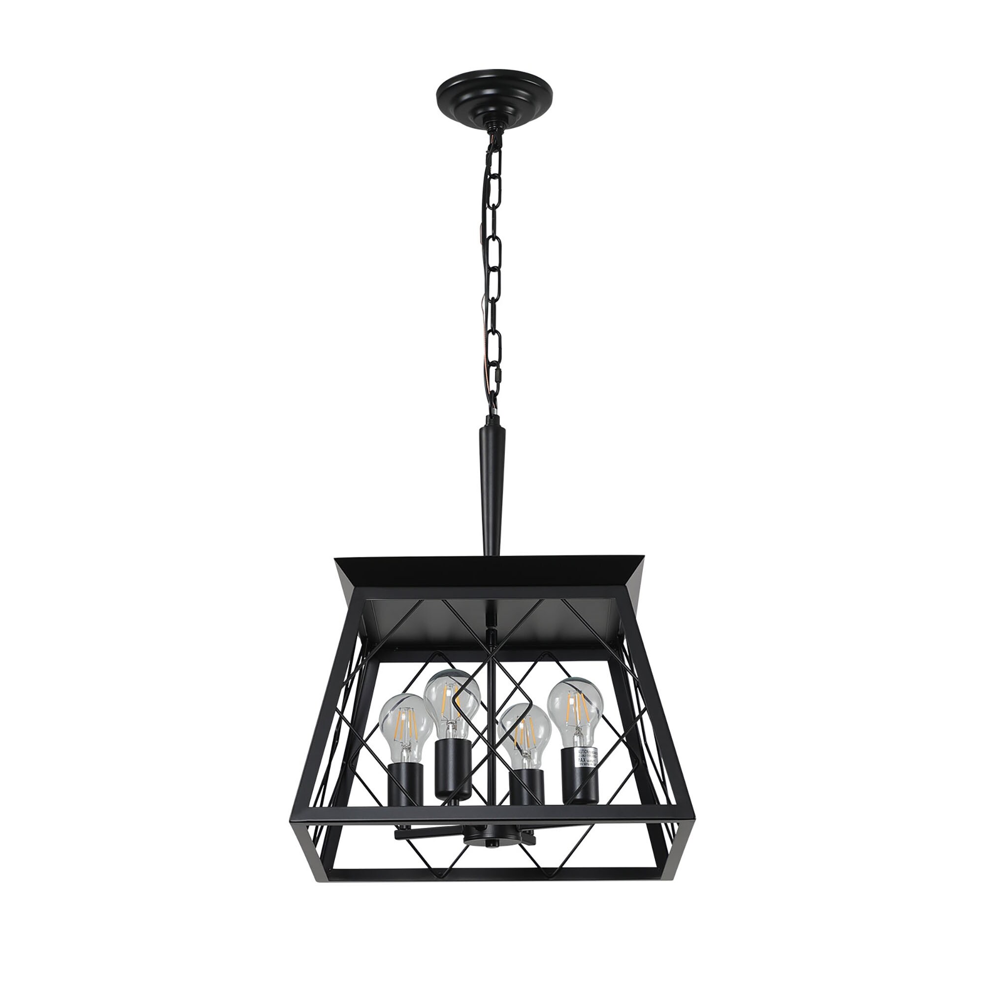 Forclover AL1169-228 6-Light Glass Chandelier 6-Light Golden Industrial LED Dry Rated Chandelier