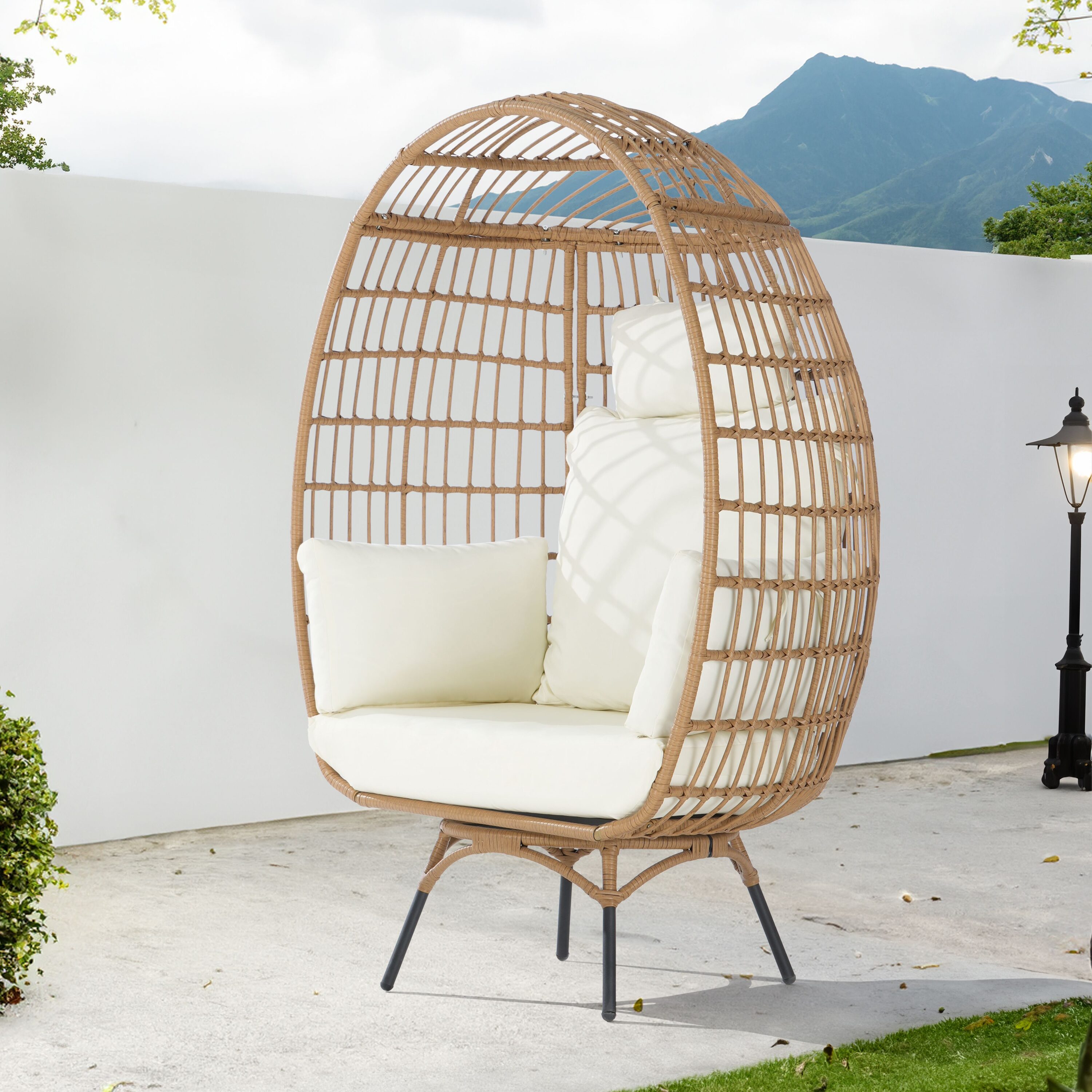 Cane egg chair best sale