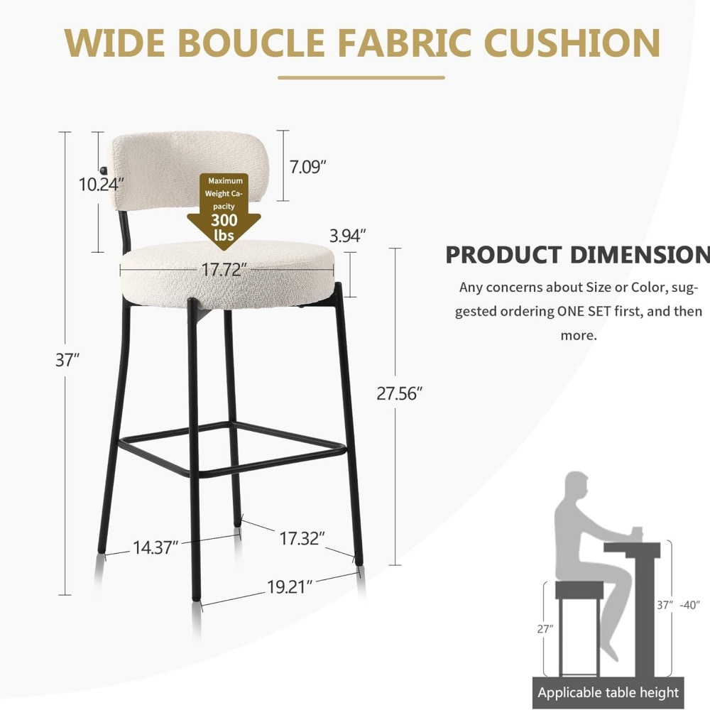 DYHOME RDC-BS01WH-3 stools - View #7