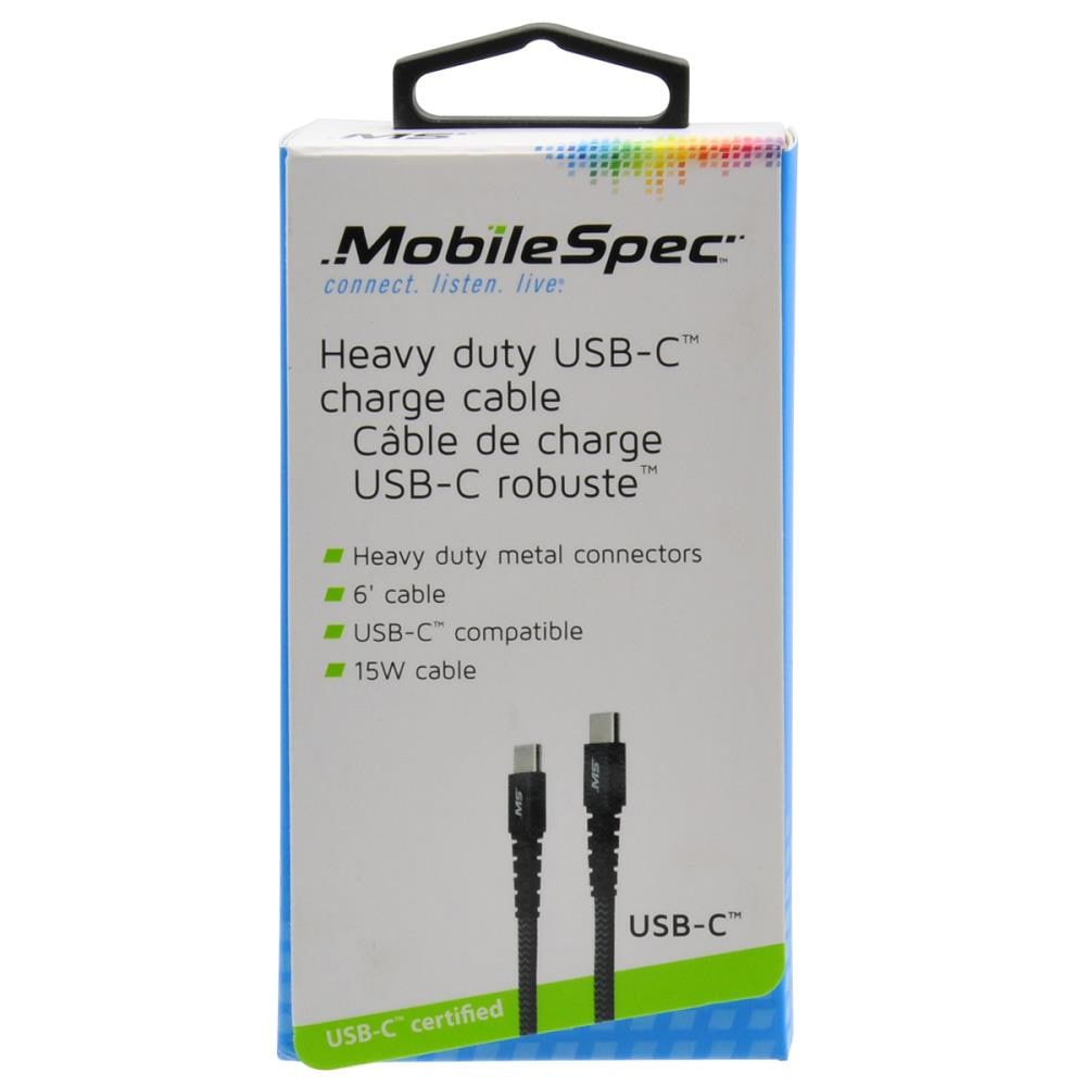 Mobilespec 6 Ft Usb C Usb C Cable In The Usb Cables Department At 2920