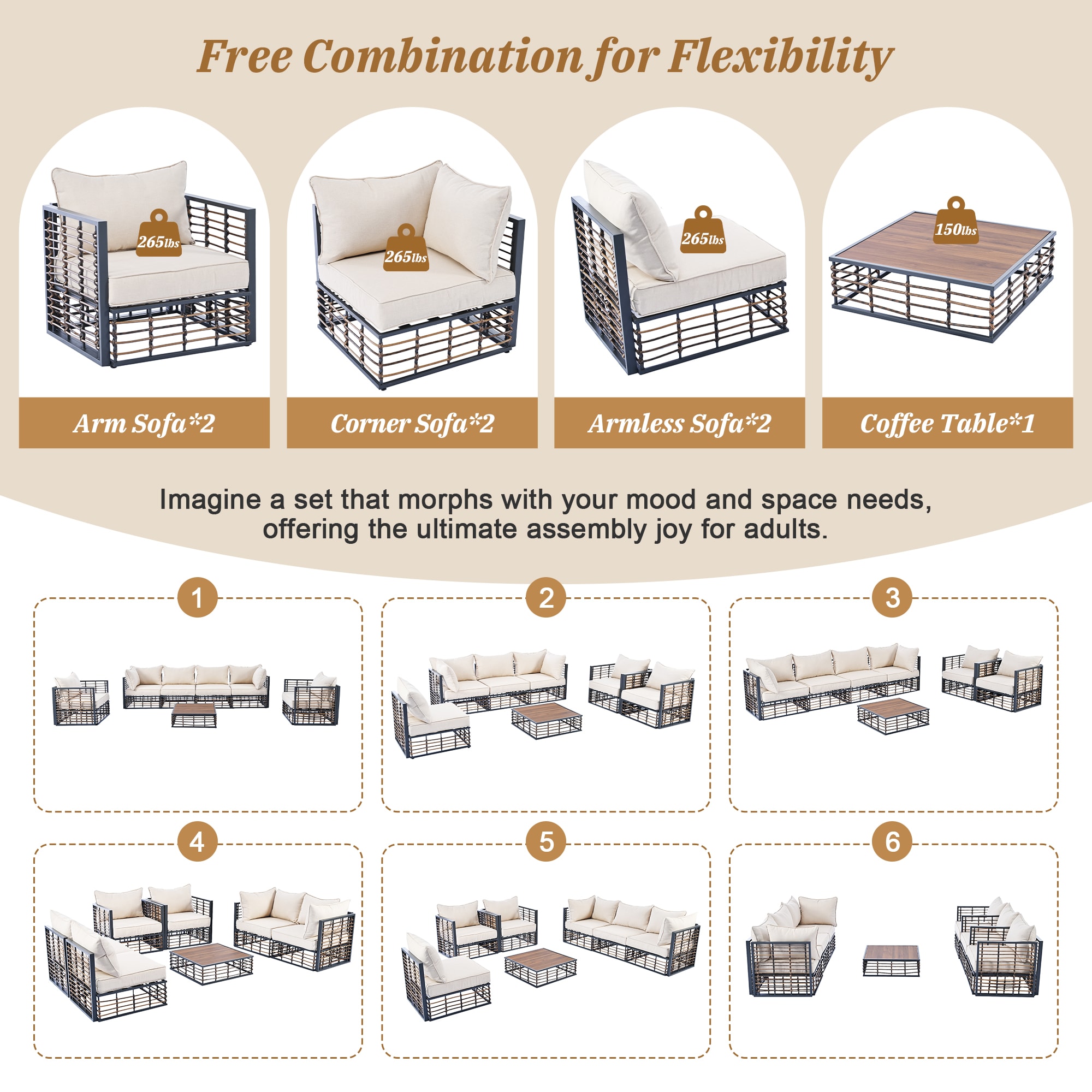 ModernLuxe L-SP100026AAE Patio-Conversation-Sets - View #7