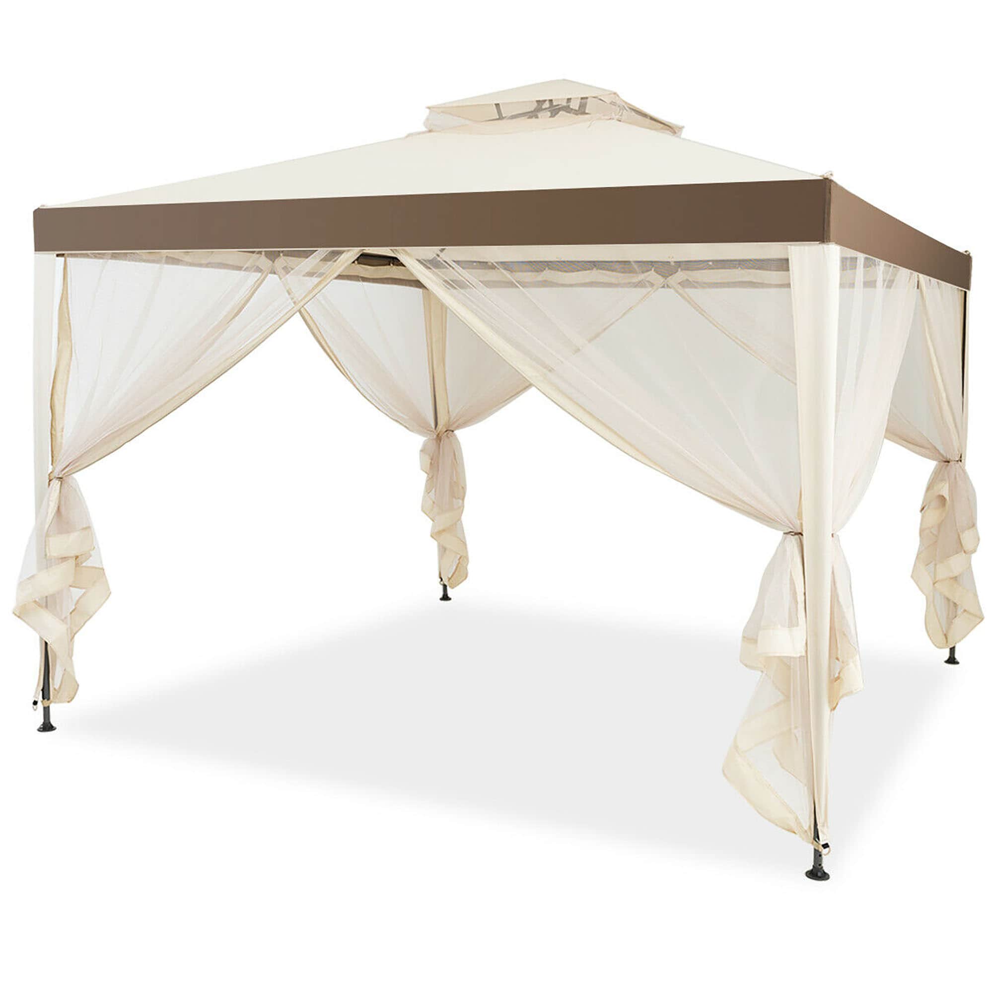 CASAINC WF-OP3907BE 10-ft x 10-ft Beige with Soft Top Roof (Screen Included)