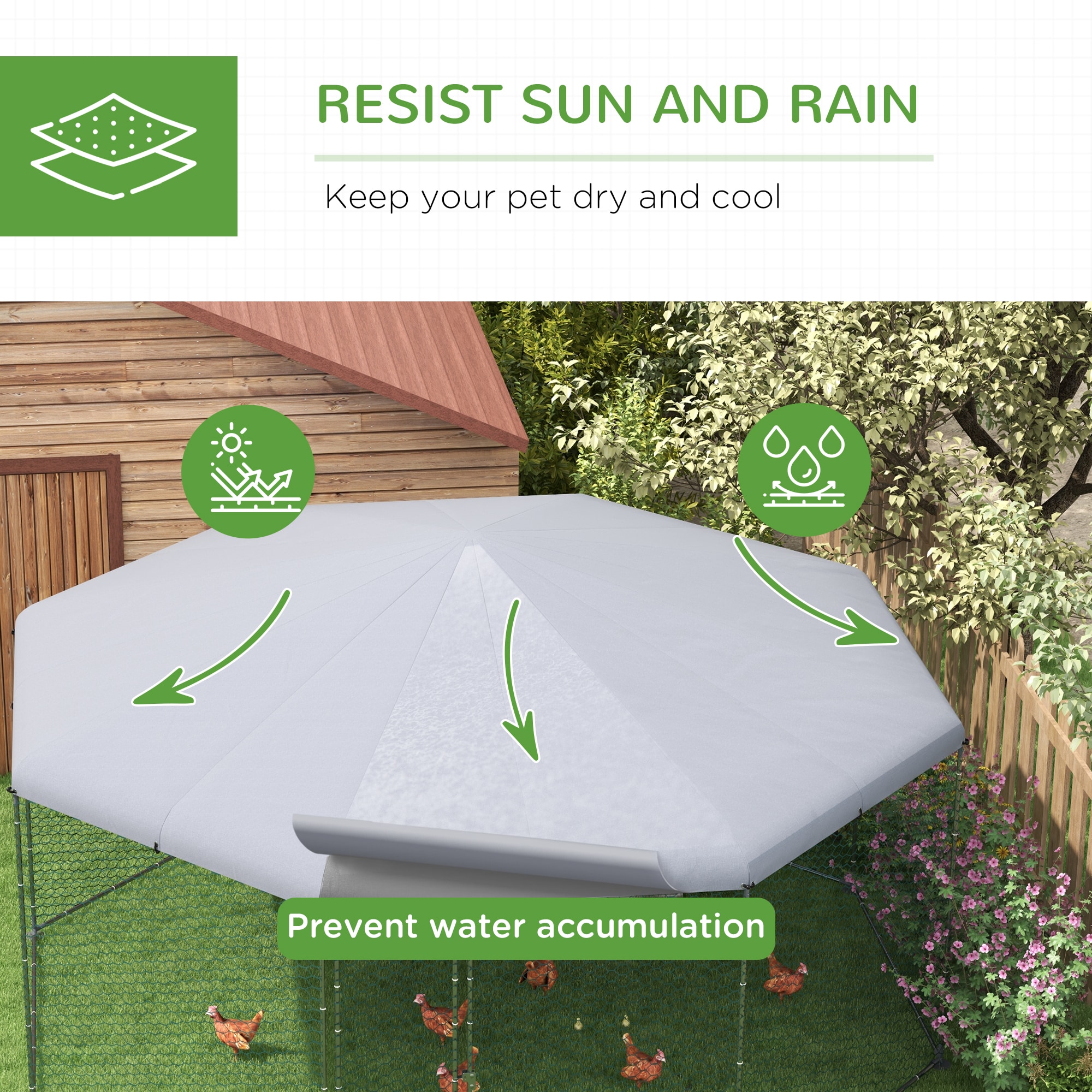 Kahomvis CX-QPW1-750 Chicken-Coops-Rabbit-Hutches - View #6