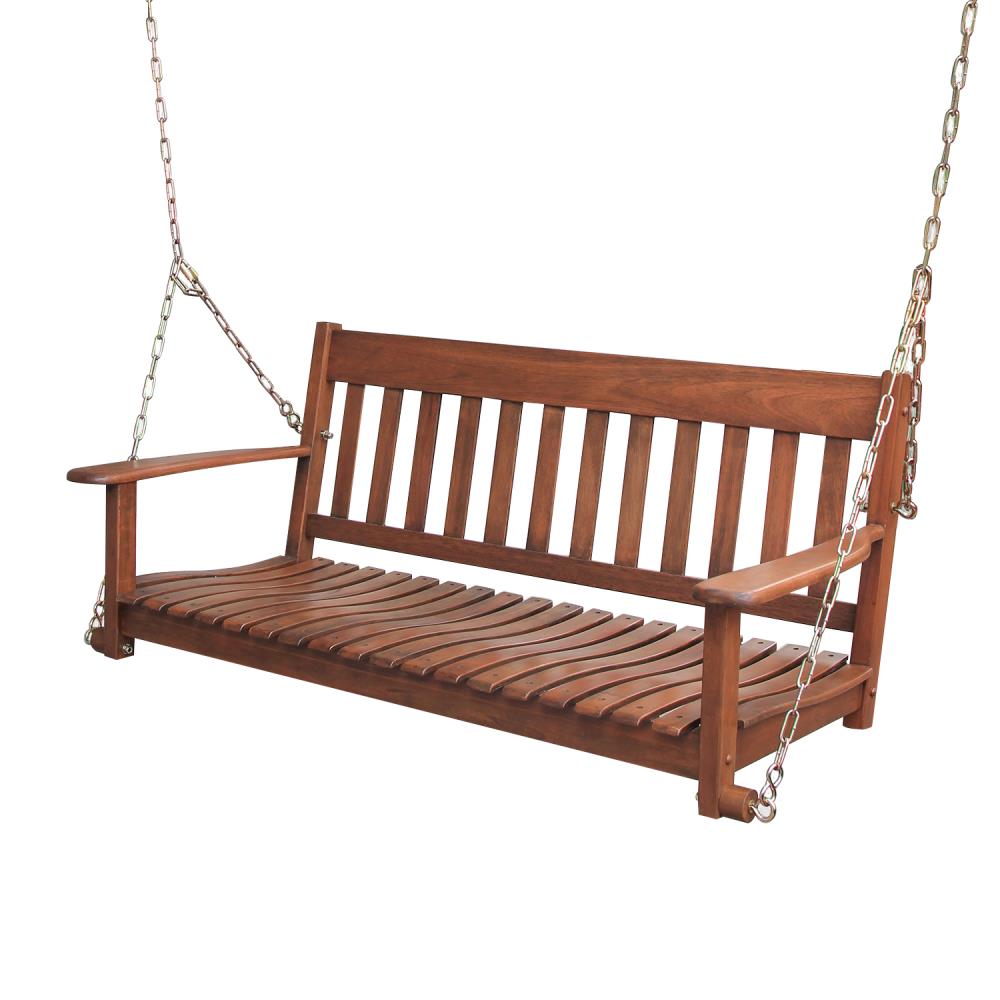 wooden swing benches