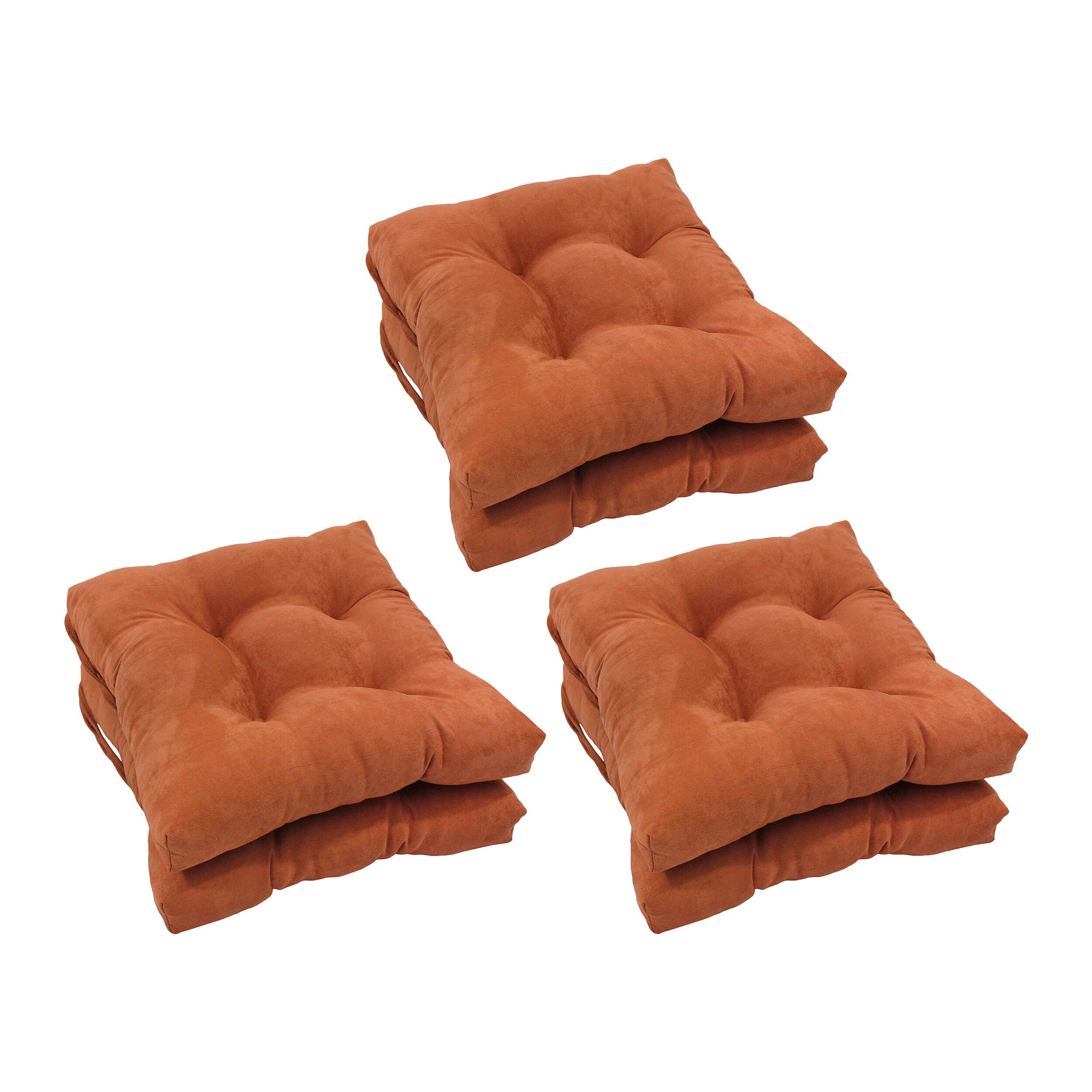 Micro-Suede Laurel Green Dining Chair Pads - Latex Foam Fill