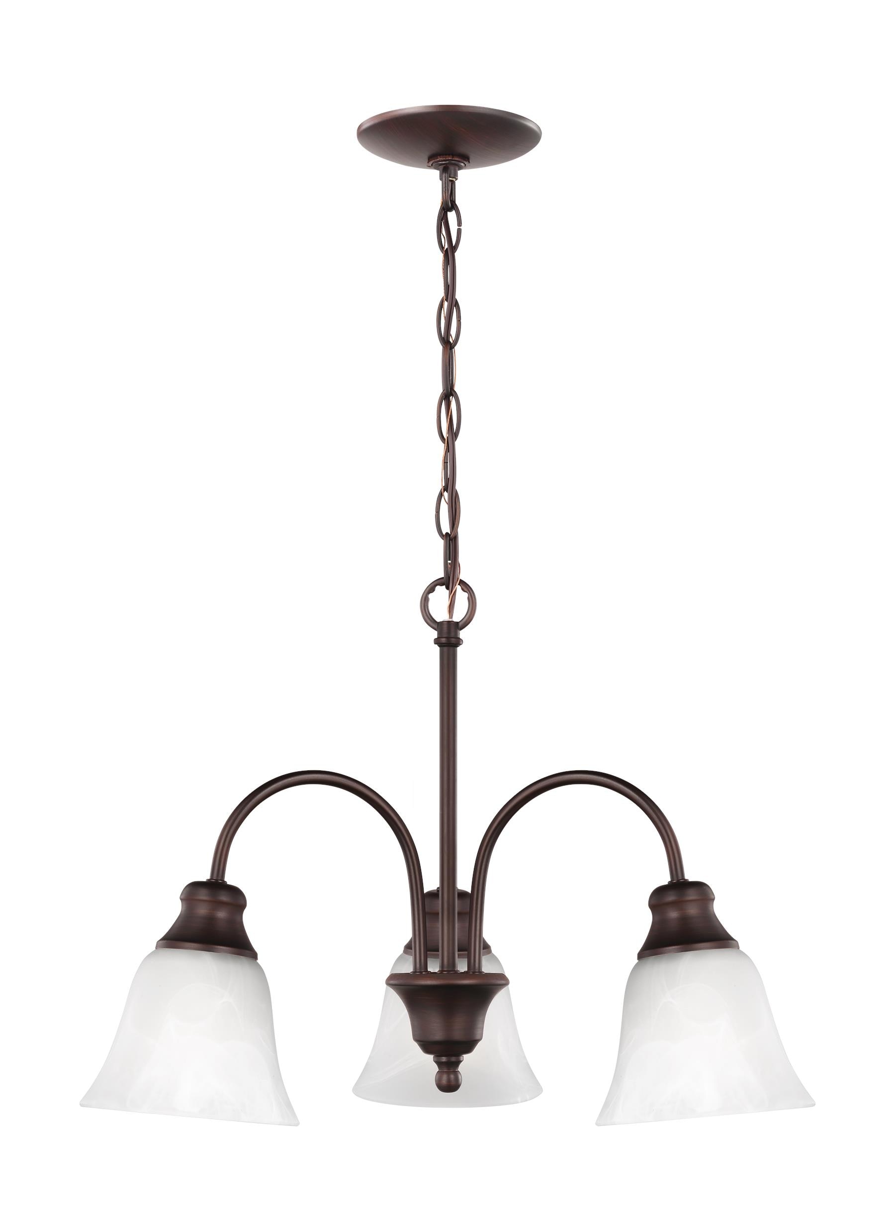 Generation Lighting 35949-710 Windgate 3-Light Bronze Transitional Dry rated Chandelier