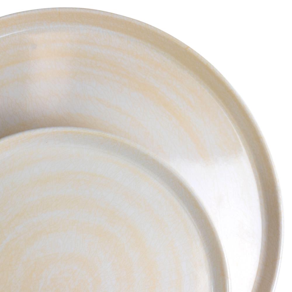 Cream Melamine 12-Piece Outdoor Dinnerware Set