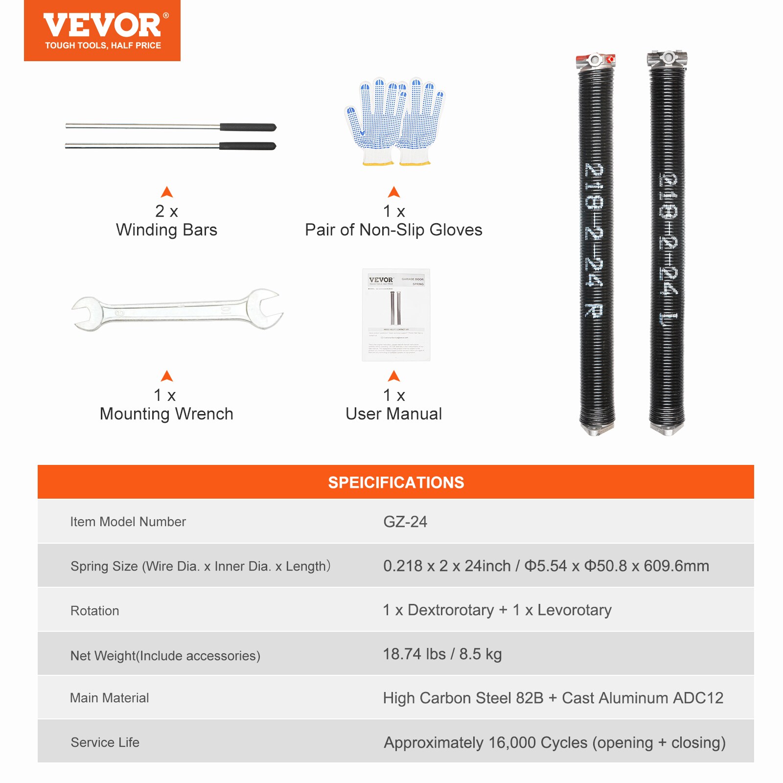 VEVOR CKMDH0218X2X2TDCCV0 Garage-Door-Hardware - View #8