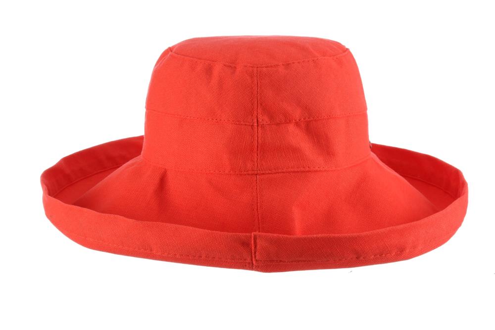 Dorfman Pacific Women's Coral Cotton Wide-brim Hat at