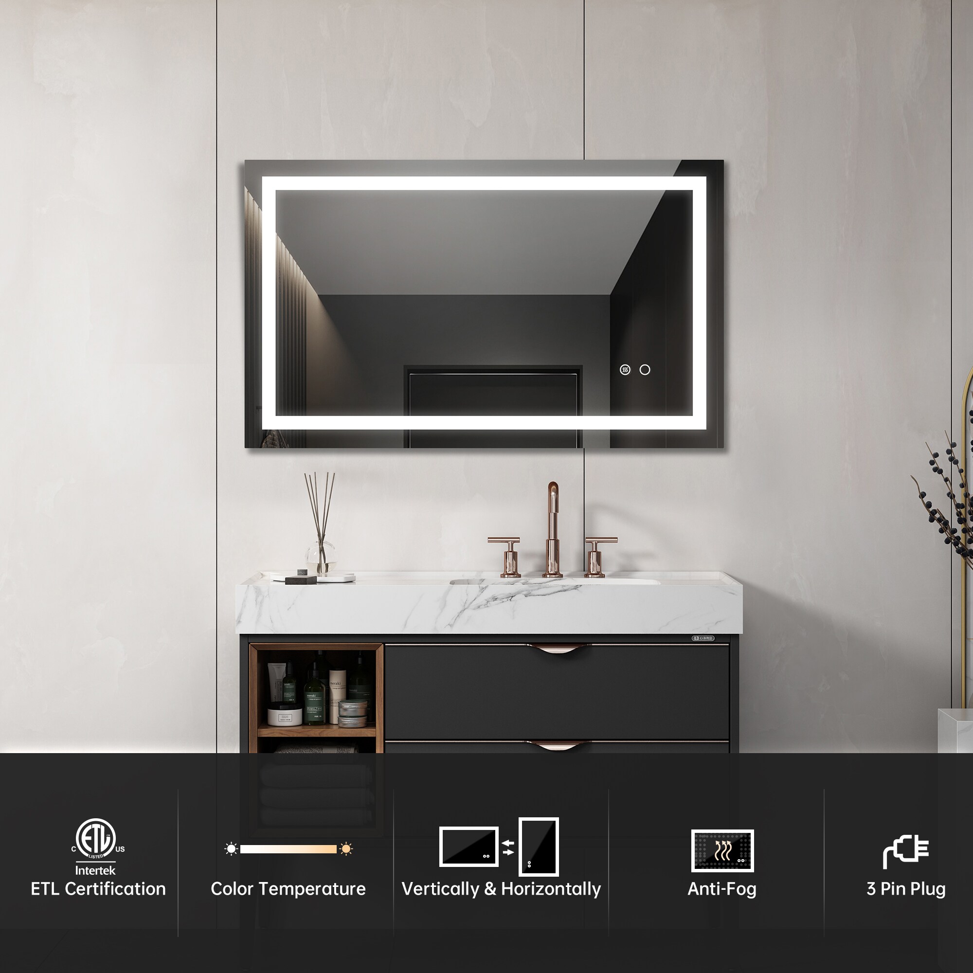 CASAINC CASA02GPTH03 Framed-Bath-Mirrors - View #3