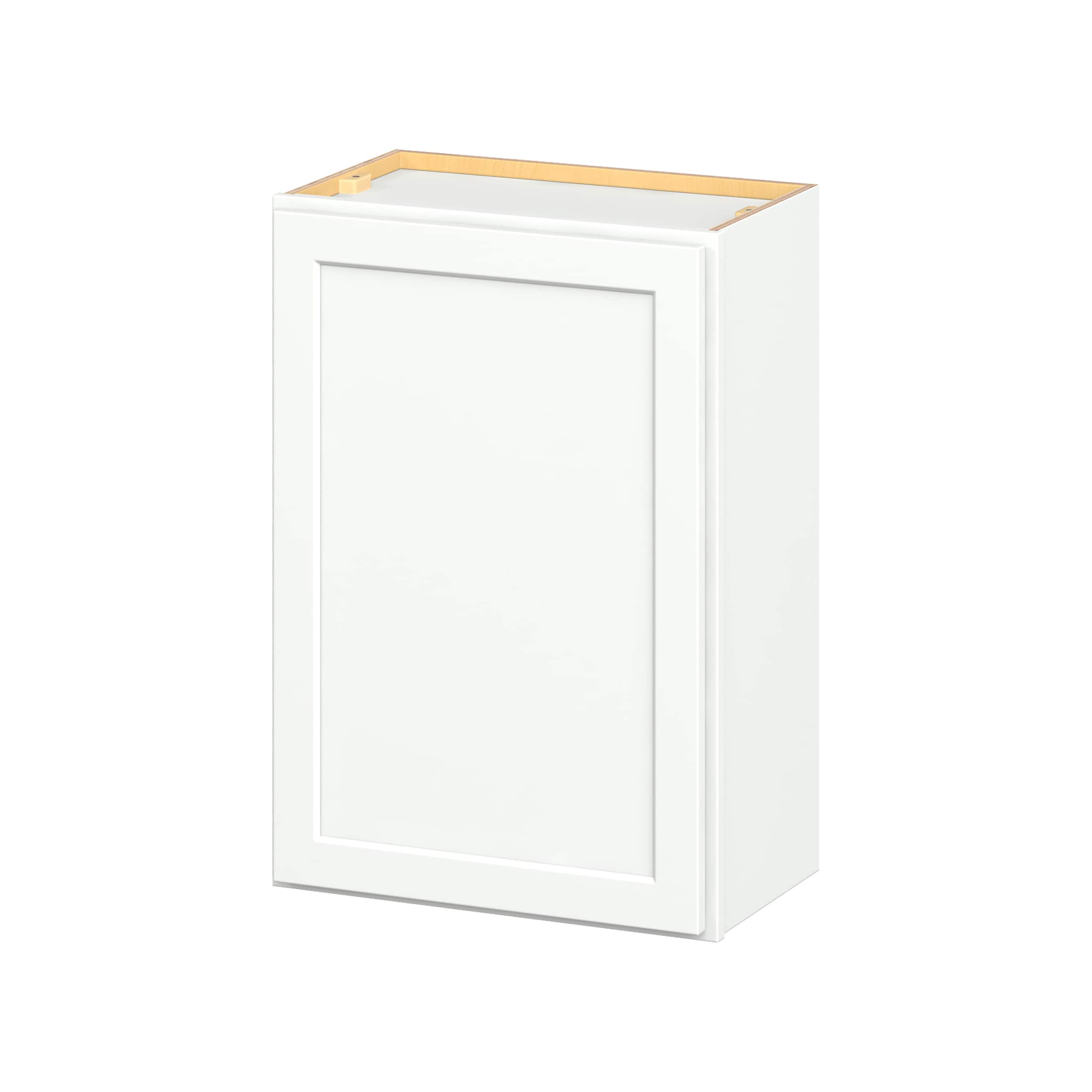Hugo&Borg W2130(L/R)-GL PRO Glendale 21-in W x 30-in H x 12-in D Pure White Wall Ready to assemble Plywood Cabinet (Recessed Panel Shaker)