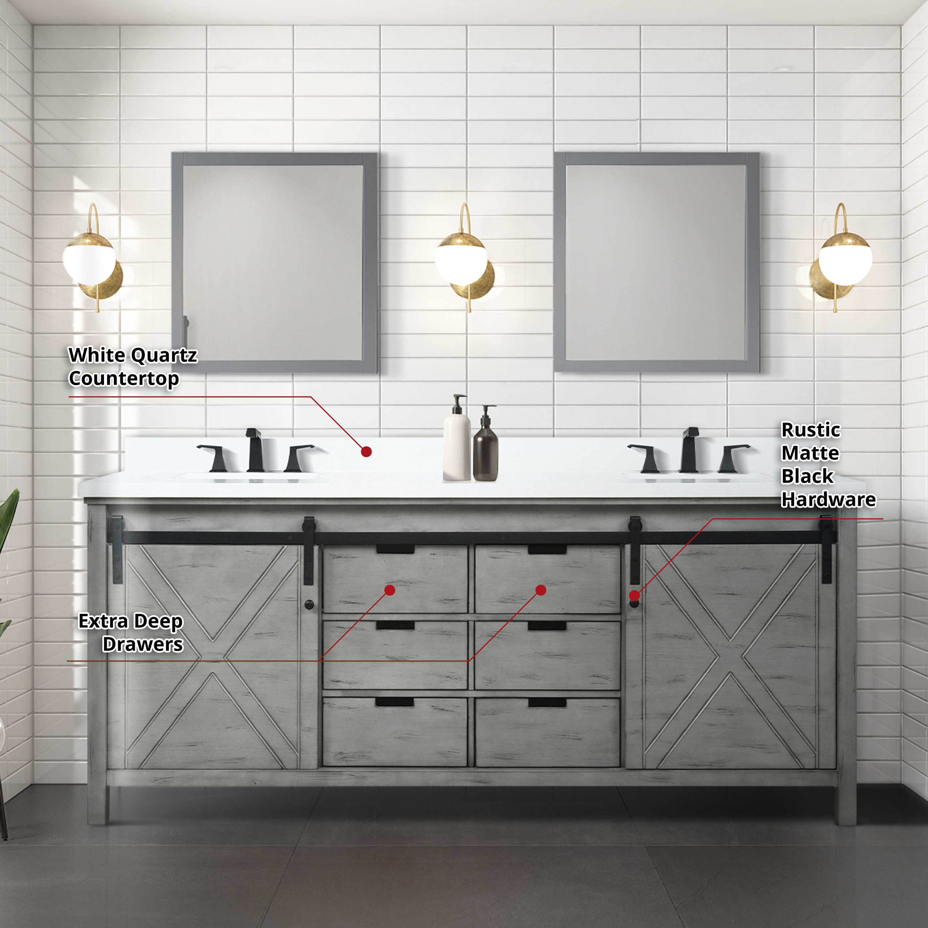Lexora LM342280DHCSM30 Bath-Vanity-Combo - View #7