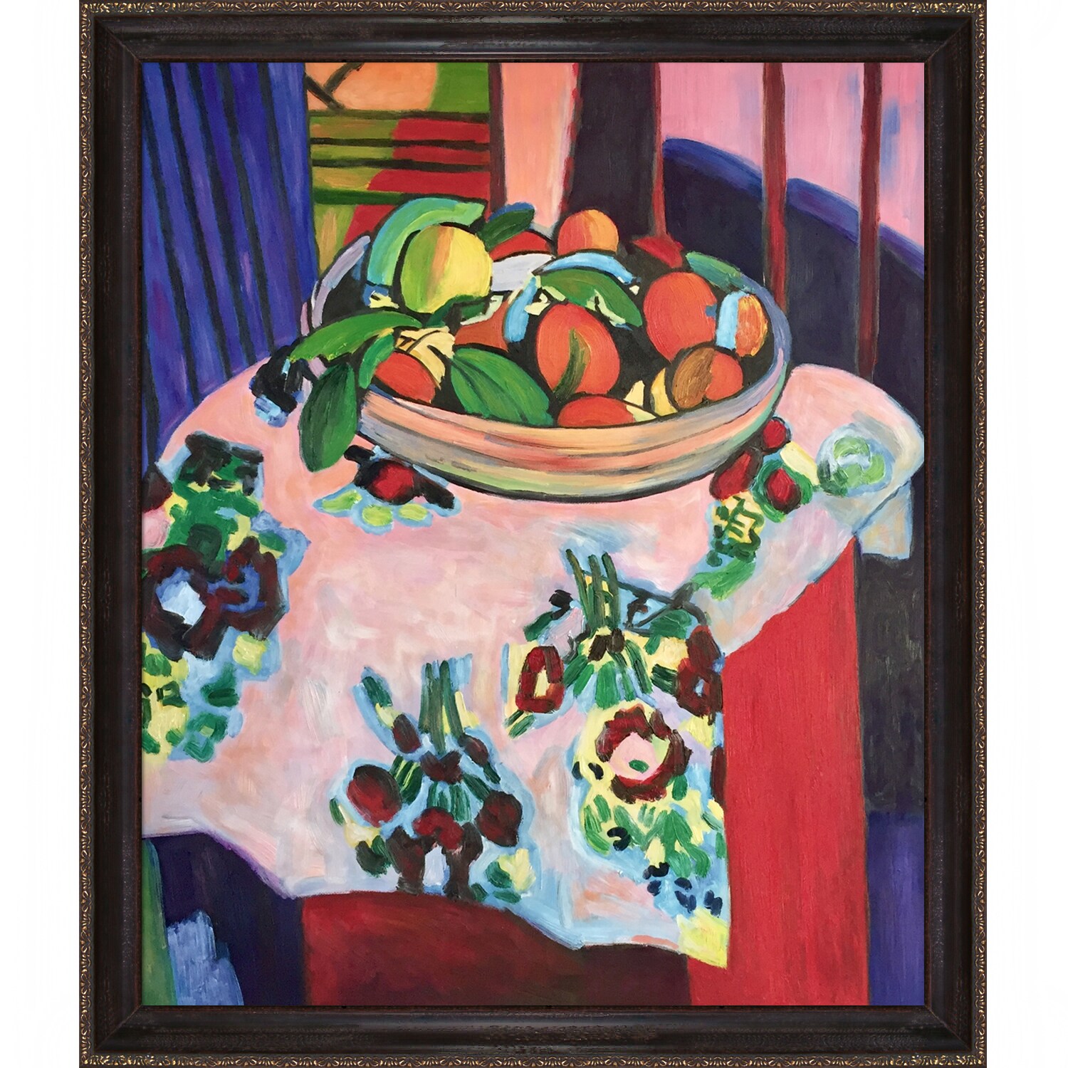 La Pastiche 688576952871 Still Life with Oranges Henri Matisse Black/Gold Wood Framed 23-Inches H x 27-Inches W Figurative Canvas Hand-Painted Painting