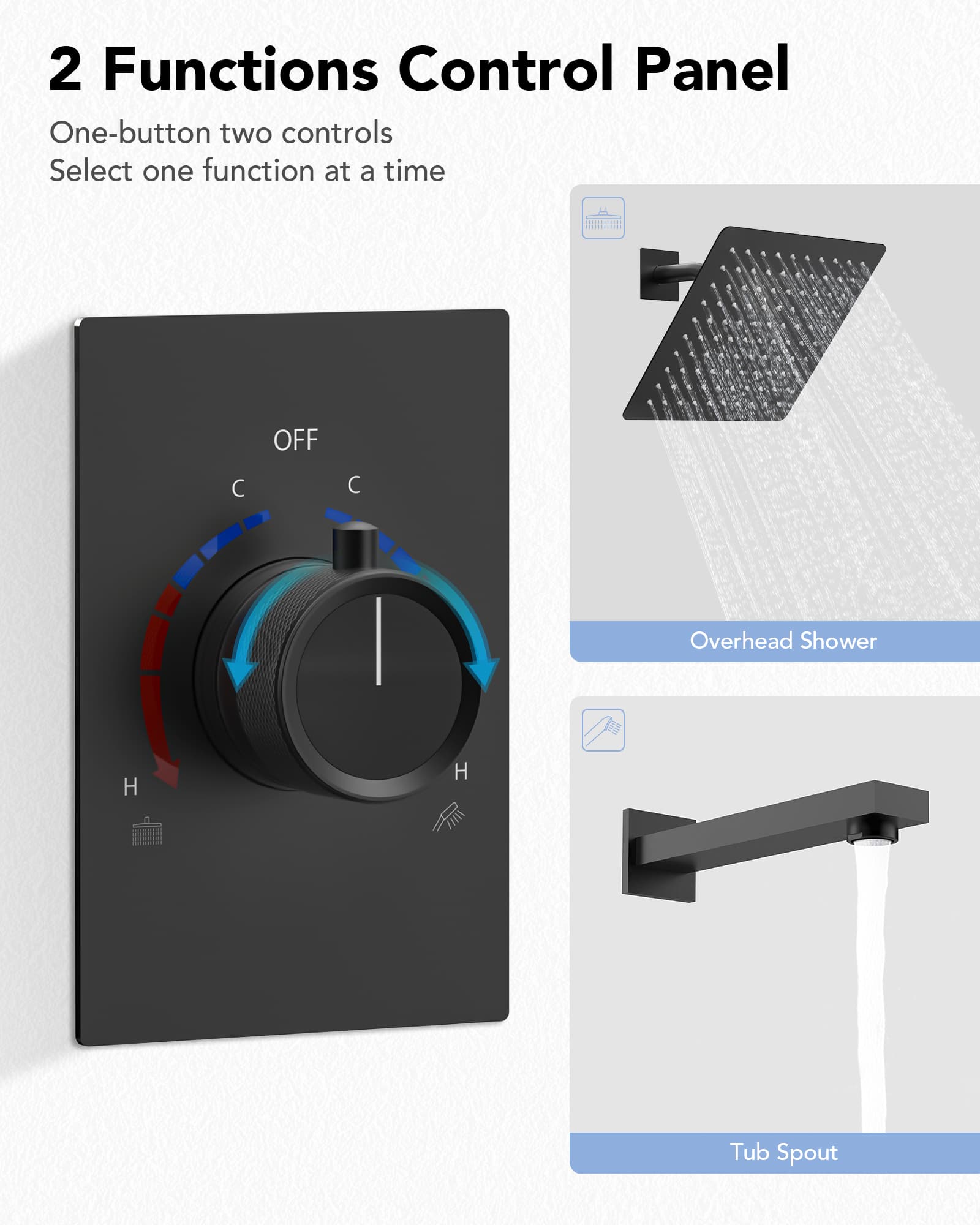 EVERSTEIN SFS-1035-BK8 Tub-Shower-Faucets - View #3