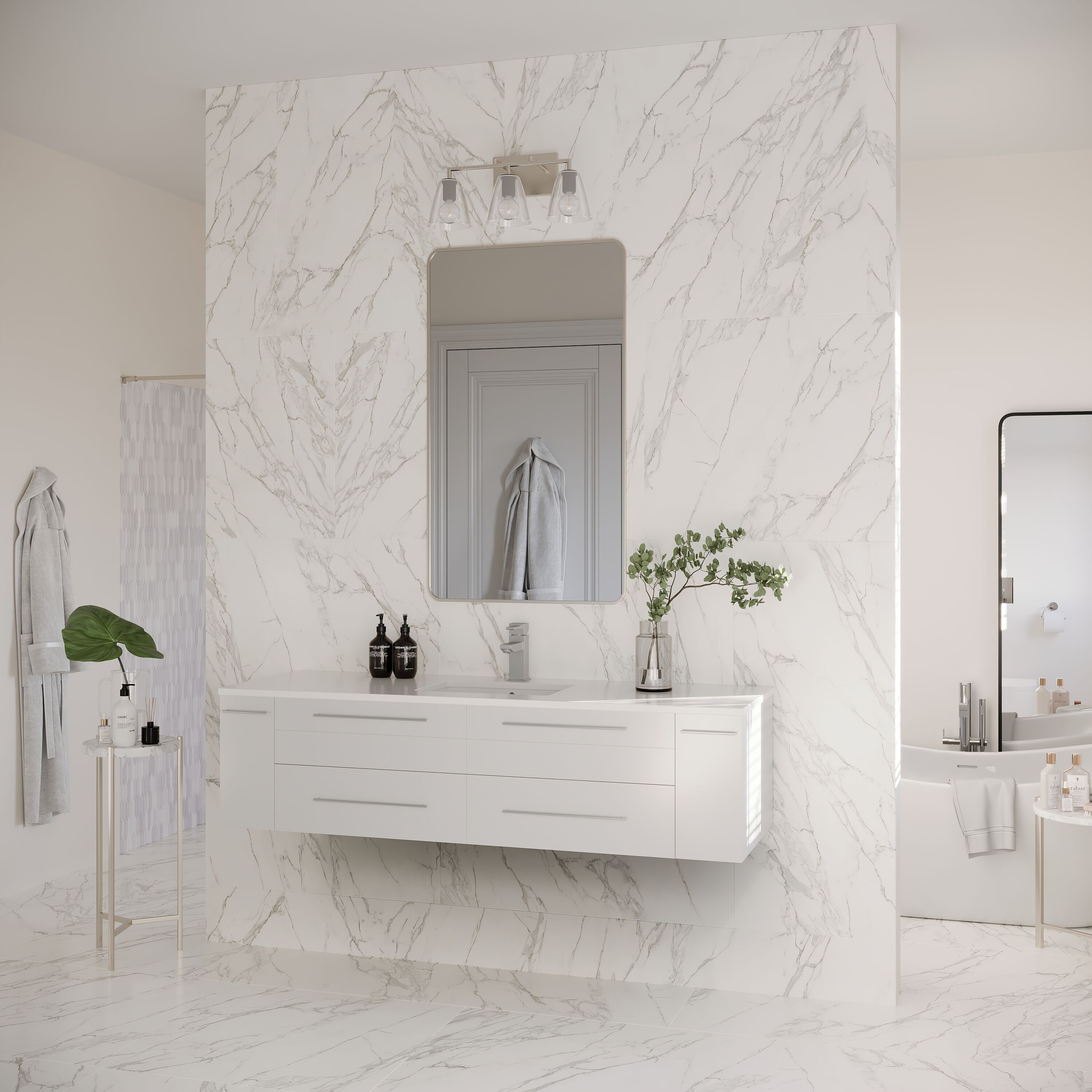 Fresca FCB6160WH-UNS-CWH-U Bath-Vanity-Combo - View #4