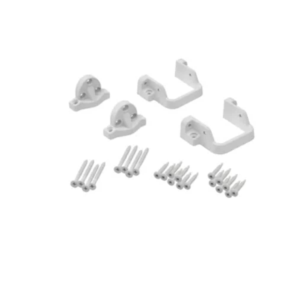 Trex PTRLHBKTKIT Select T-Rail 6-in x 1.25-in Classic White Unfinished Composite Handrail bracket