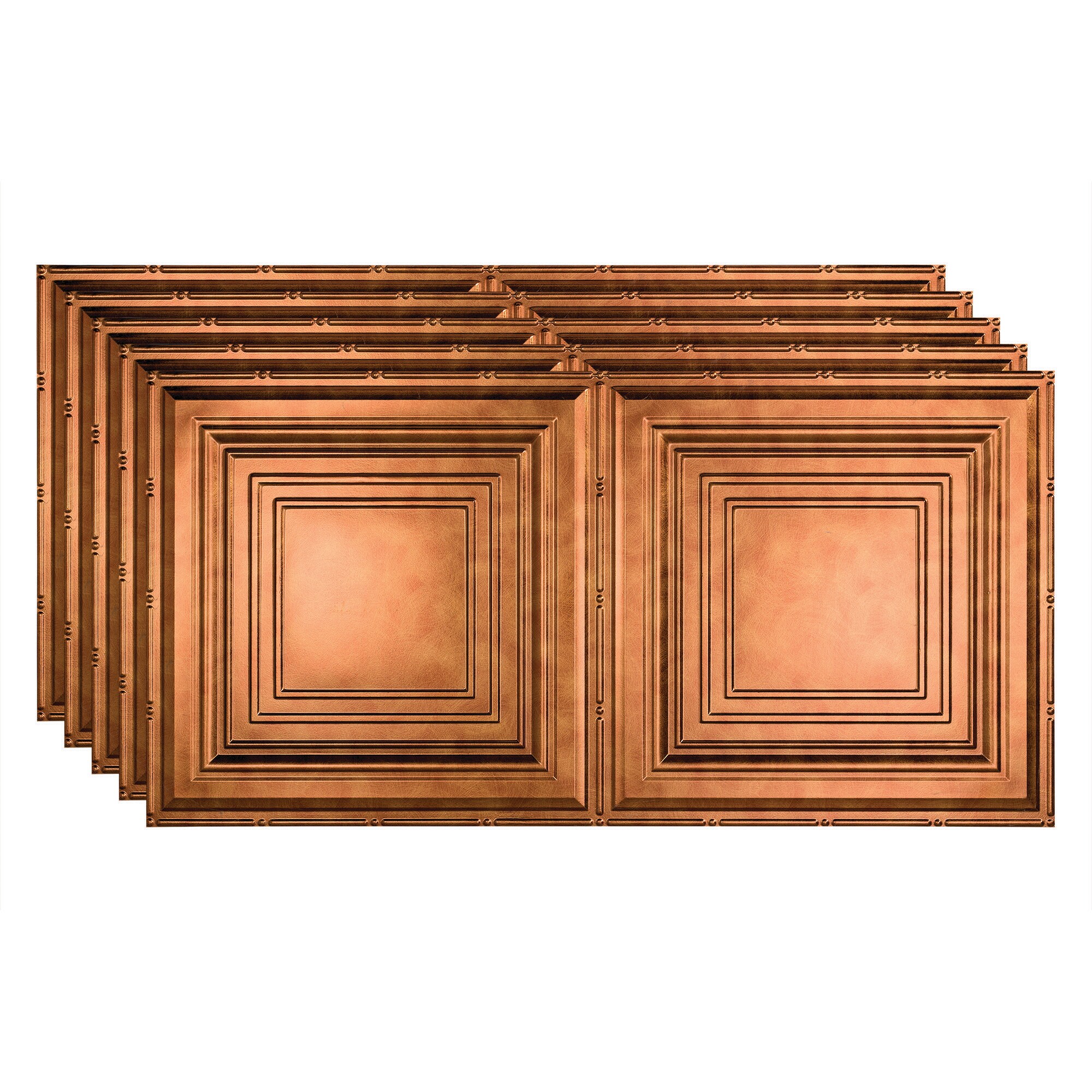 Fasade PG5231 4-ft x 2-ft Traditional 3 Antique Bronze PVC Surface-mount Ceiling Tile ( 5 -Pack, 40-Sq. Feet / Case )