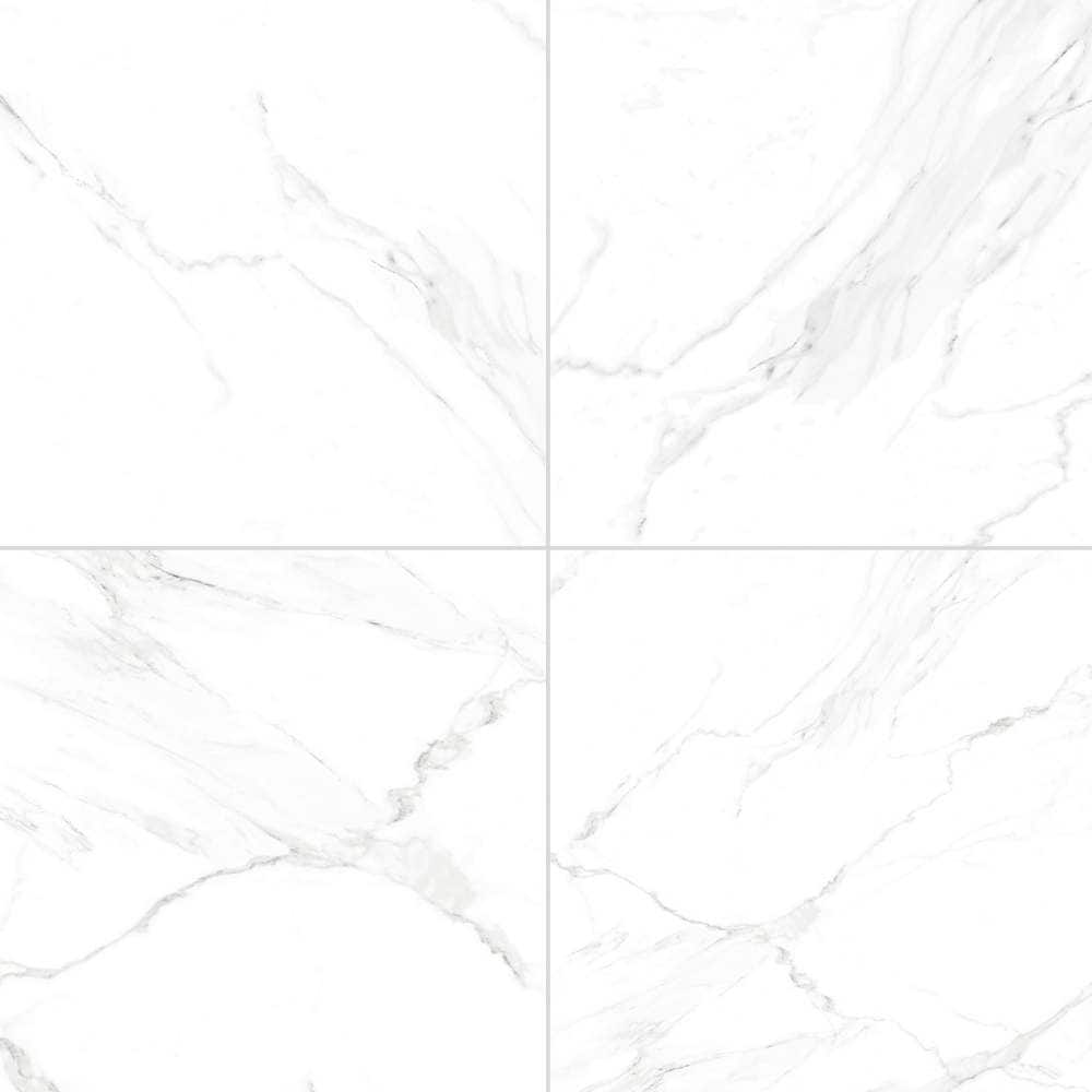 The Tile Life TNAOS2424 Cheyenne White 24-in x 24-in Polished Porcelain Marble Look Floor and Wall Tile (15.71-sq. ft/ Carton)