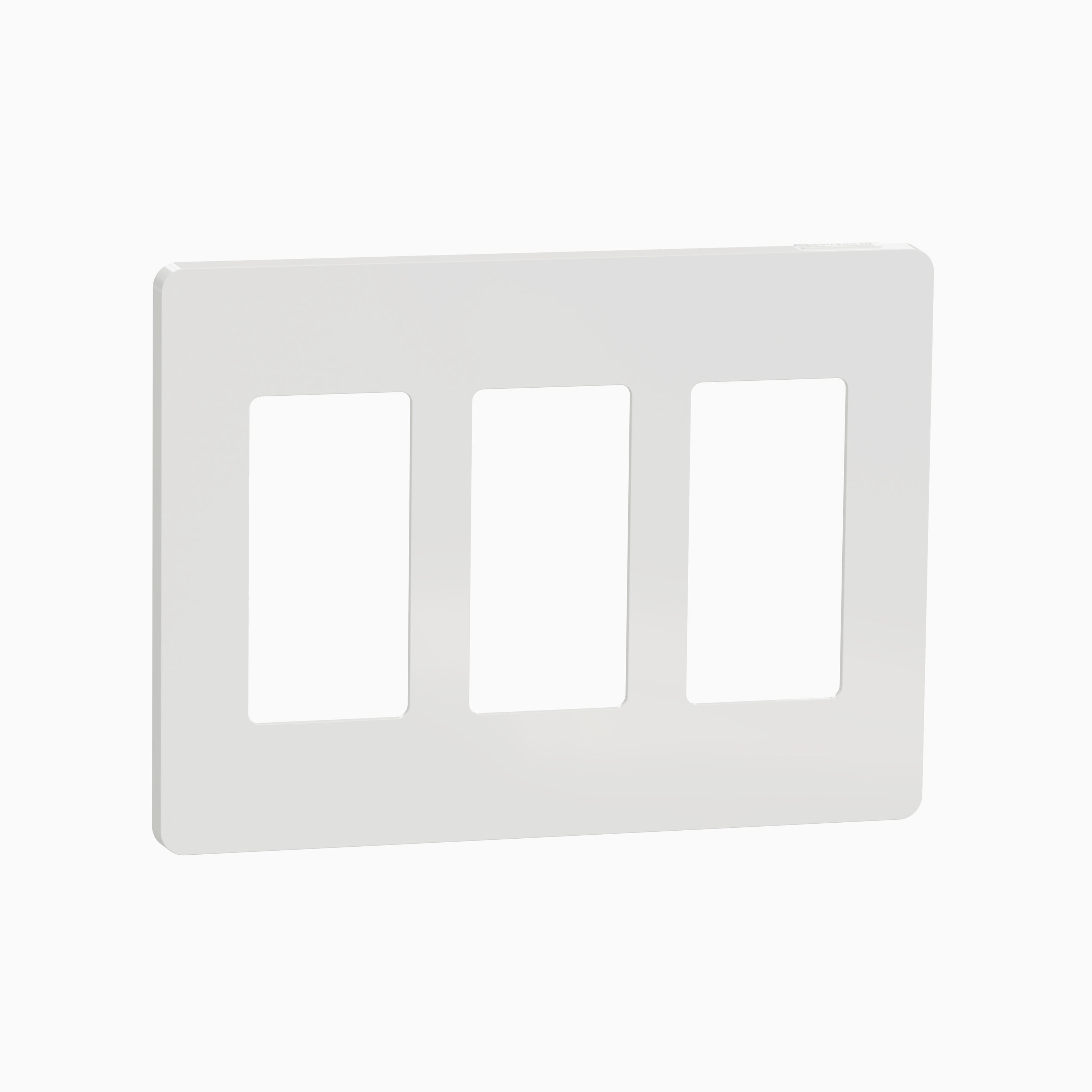 White 3-Gang Screwless Smooth Wall Plate Cover