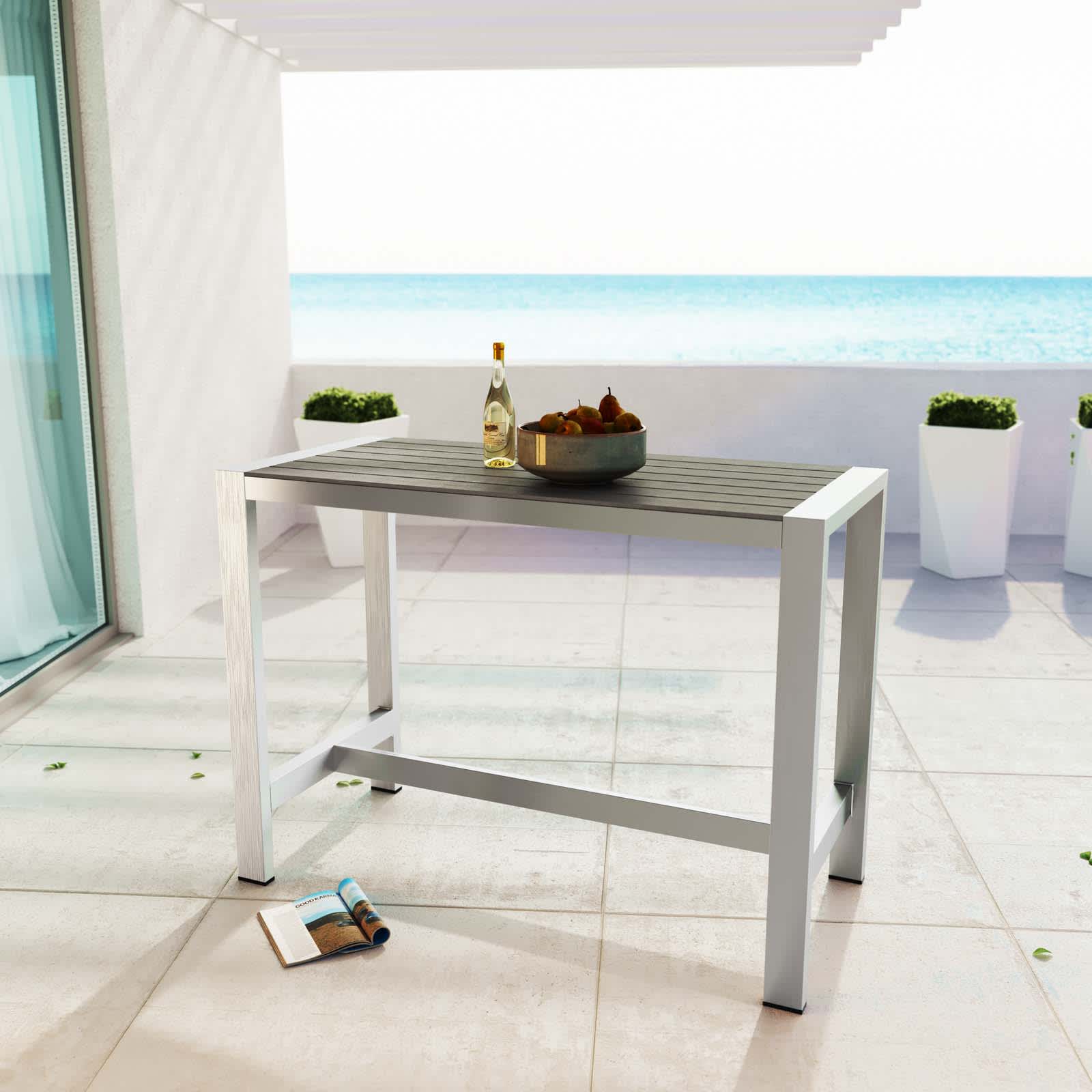 Modway EEI-2253-SLV-GRY Patio-Tables - View #2