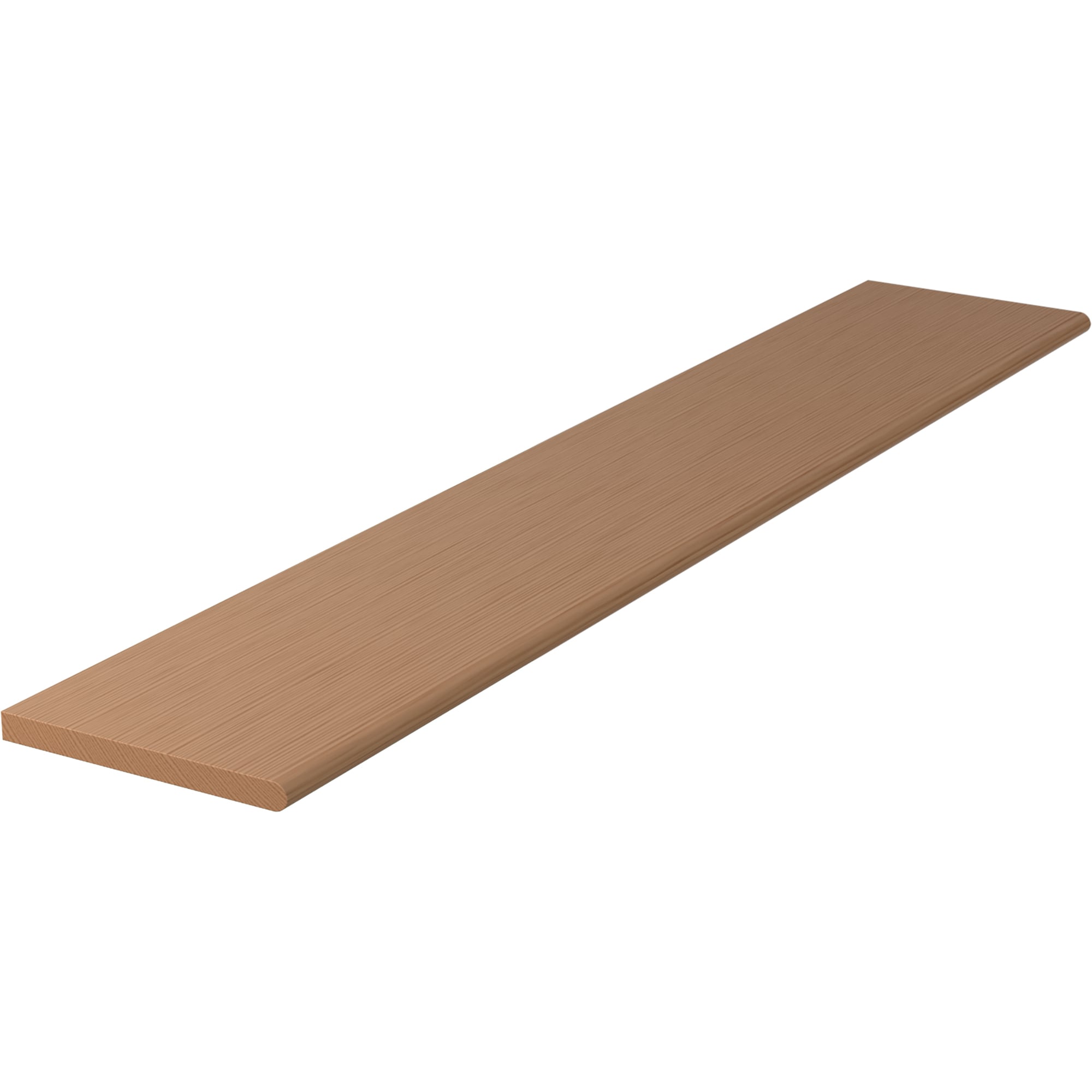 L.J. Smith Stair Systems 807011X60-AL 60-in x 11.5-in x 1-in Brown Alder No return Bullnose Stair Tread