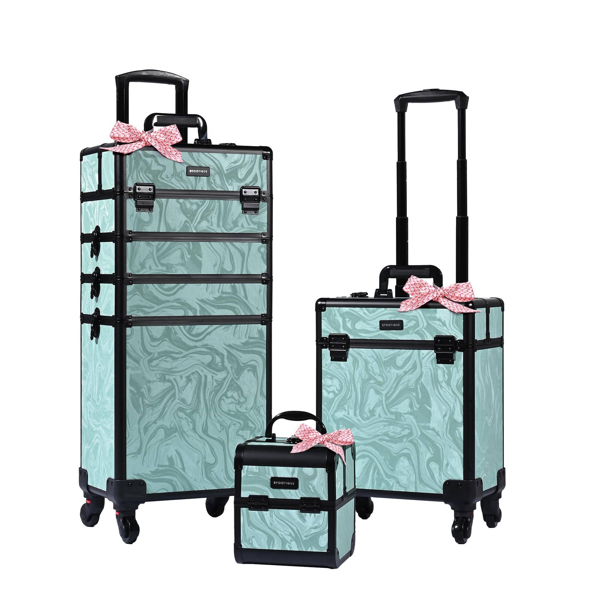 Yescom Byootique 3 Piece Makeup Train Cases Cosmetic Organizer Kit Artist CB Vitality #12MKCSET-LMS-C04-LO