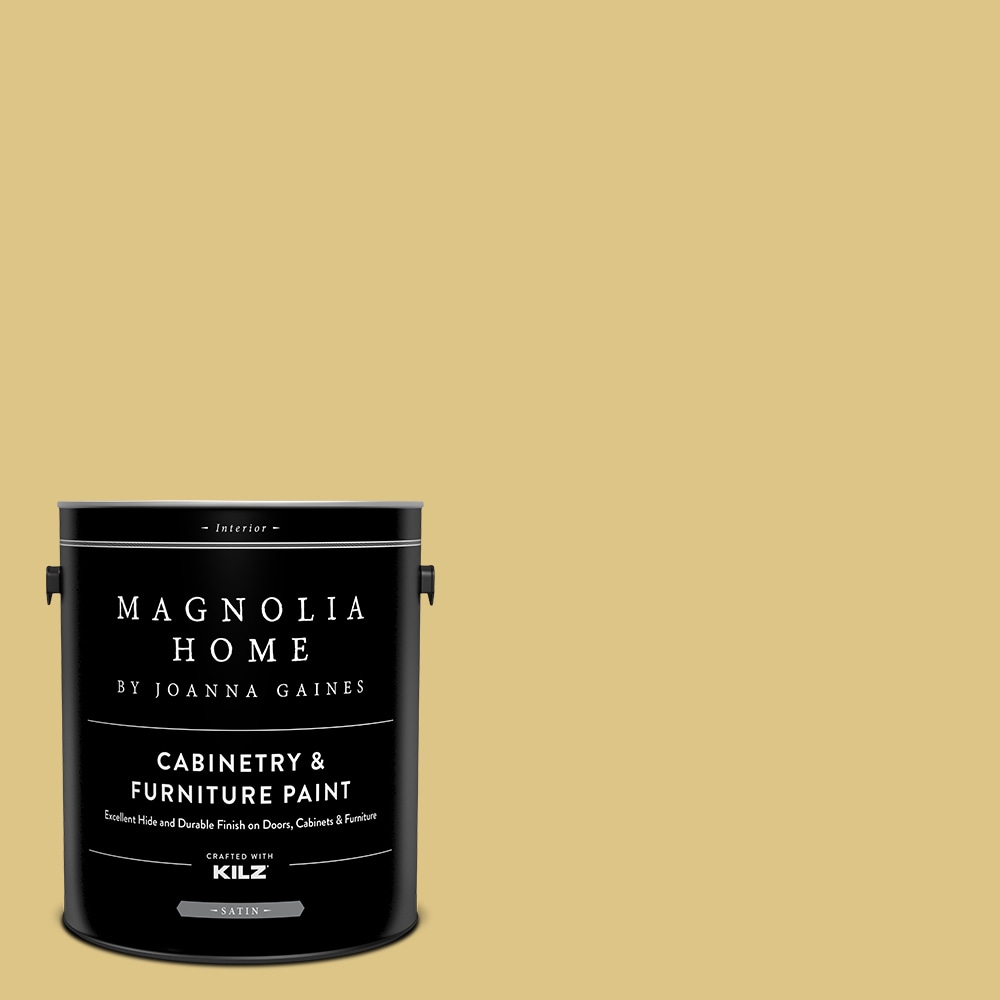 Magnolia Home MAG047-4141123  by Joanna Gaines Satin Heirloom Yellow MAG047 Tintable Cabinet Furniture Paint Enamel ( 1-gallon )