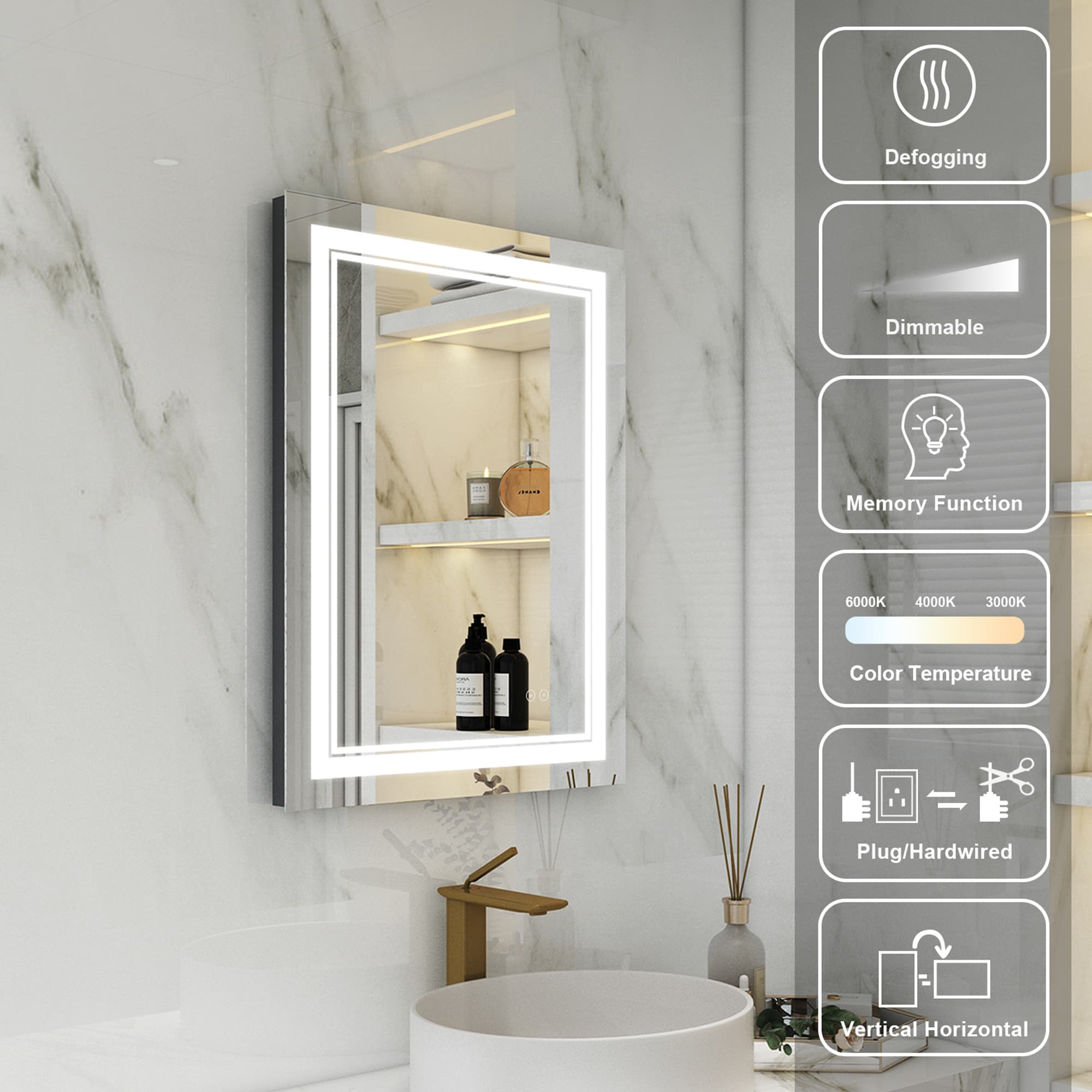 WELLFOR WB#EMI-04A-2432 Framed-Bath-Mirrors - View #8