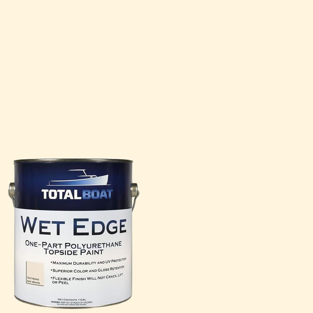 Wet Edge Topside Paint High-gloss Hattaras Off-white Enamel Oil-based Marine Paint (1-Gallon) | - TotalBoat 365416