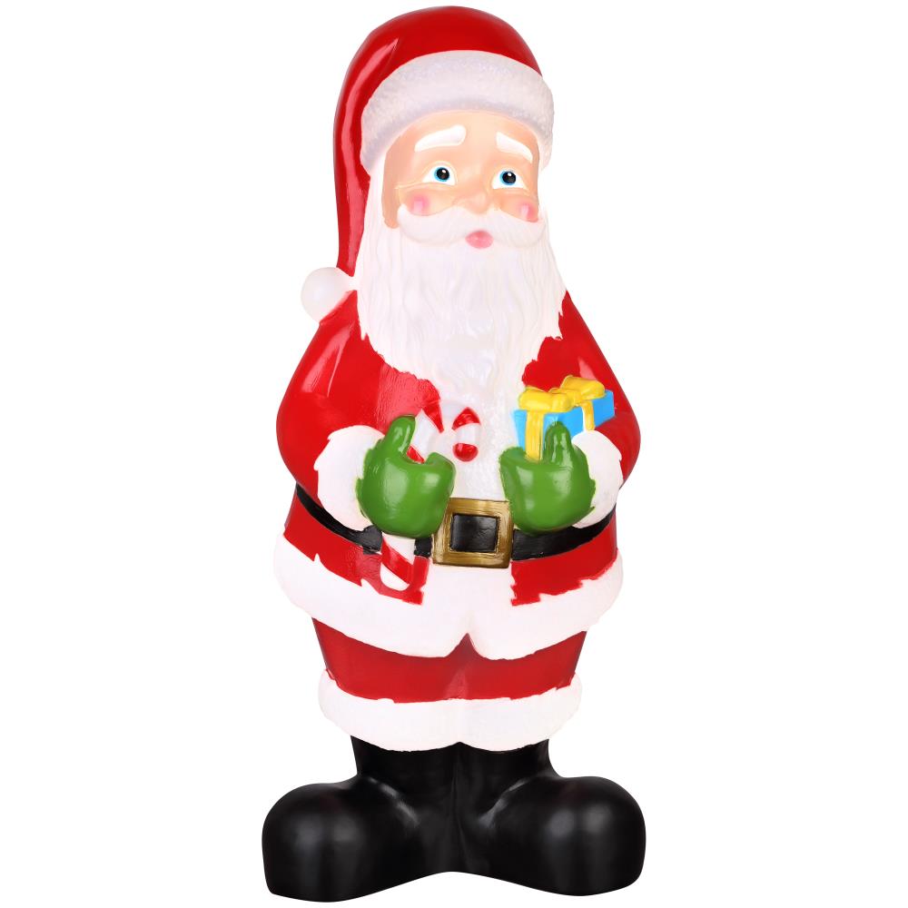 Gemmy Lighted Blow Mold Outdoor Decor Vintage Santa Sm In The Outdoor Christmas Decorations Department At Lowes Com