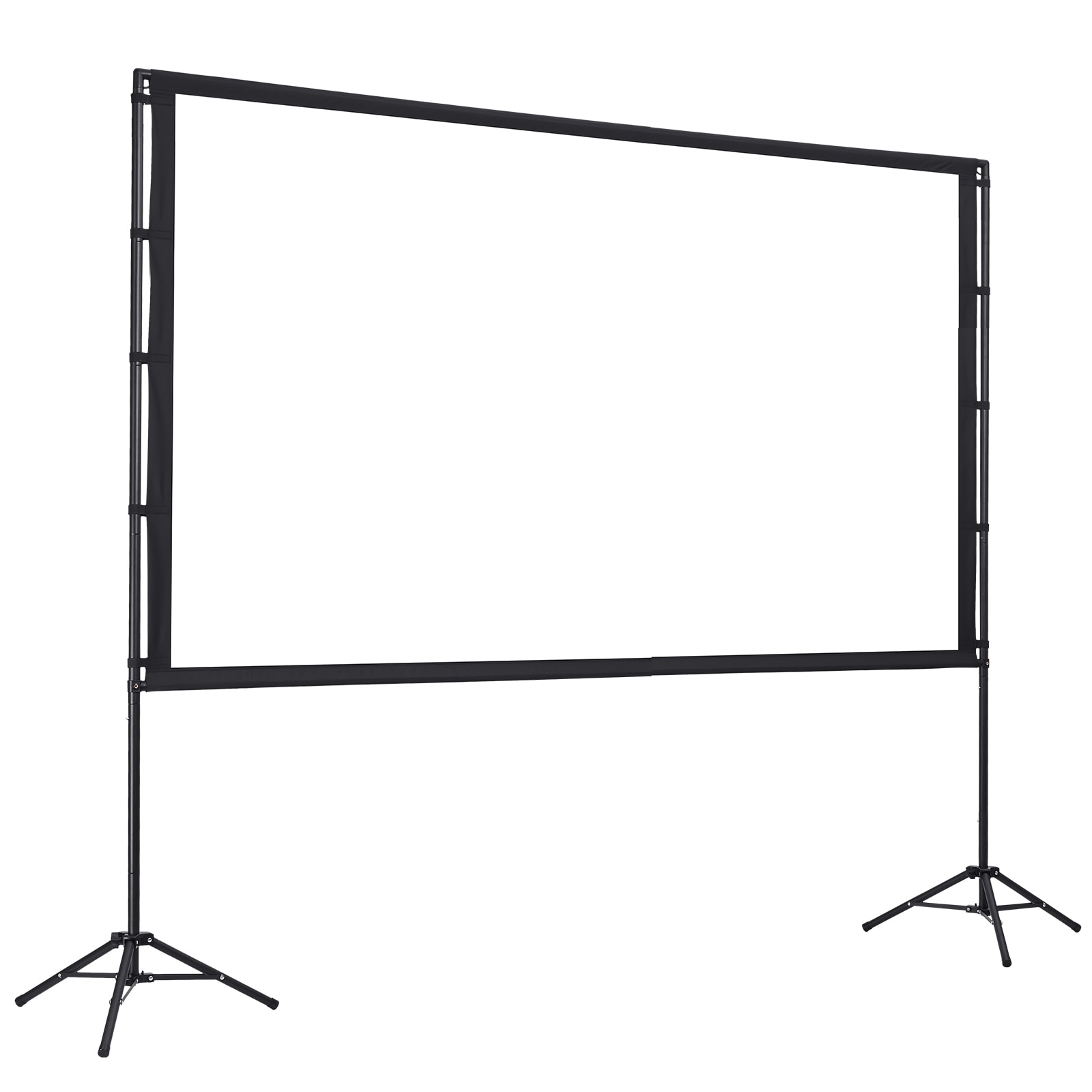 VEVOR Projector Screen with Stand  100 Inch 160 degrees Wide Angle Indoor Outdoor Projection Screen  16:9 4K HD Wrinkleless Portable Dual Tripod Screens with Carry Bag  for Movie Home Theater Presentation