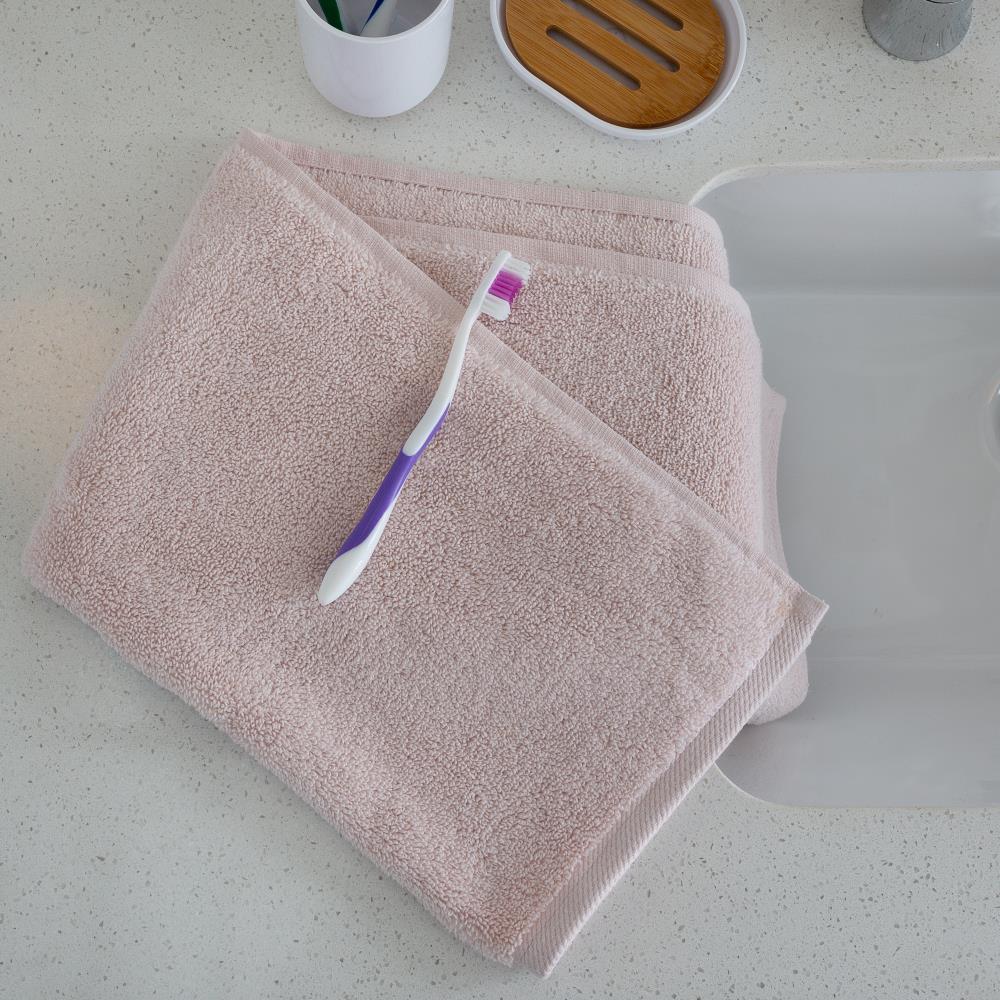 Linenspa Essentials 6-Piece Light Pink Cotton Bath Towel Set in the Bathroom  Towels department at