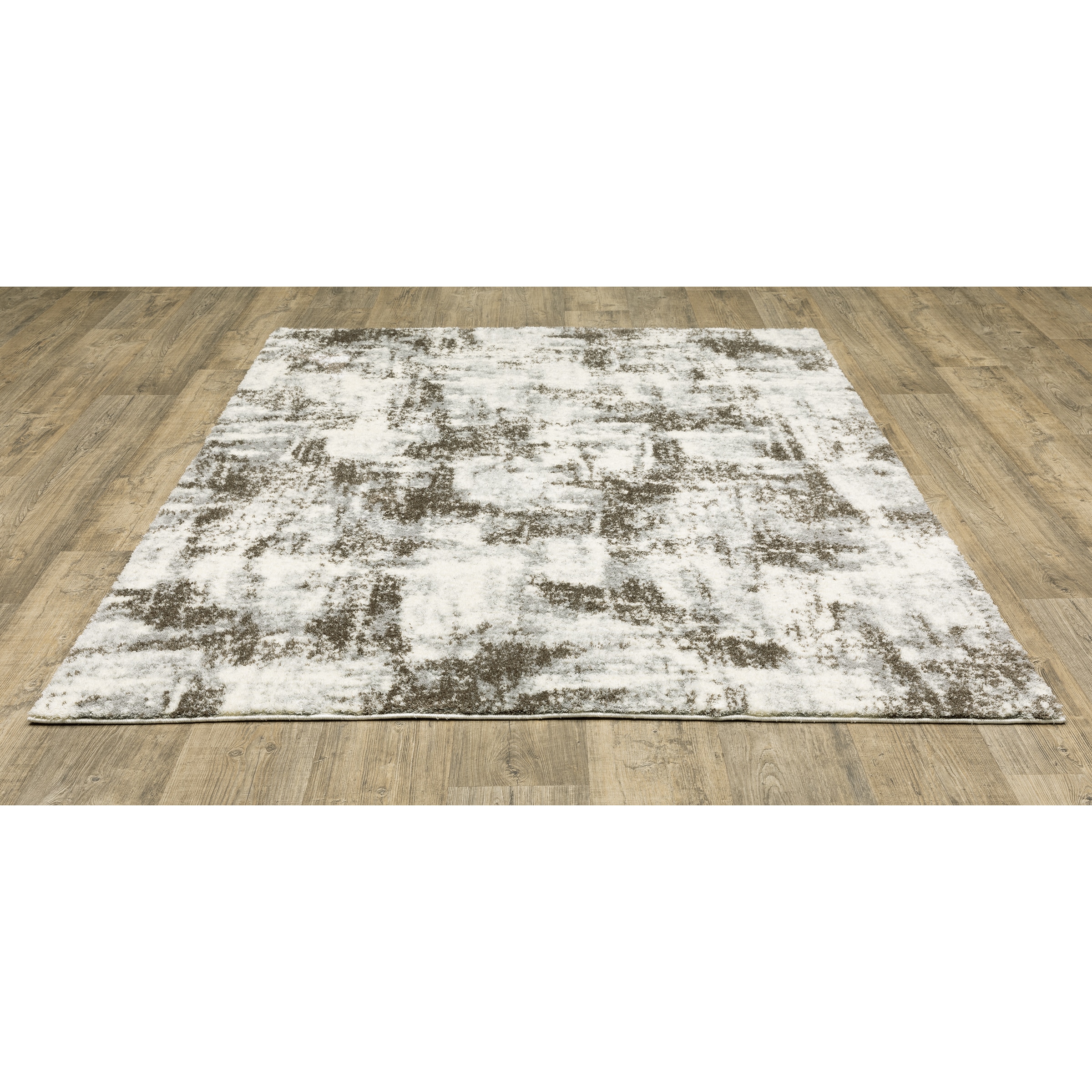 Origin 21 Ruby Shag 5 X 7 (ft) Gray Indoor Abstract Area Rug in