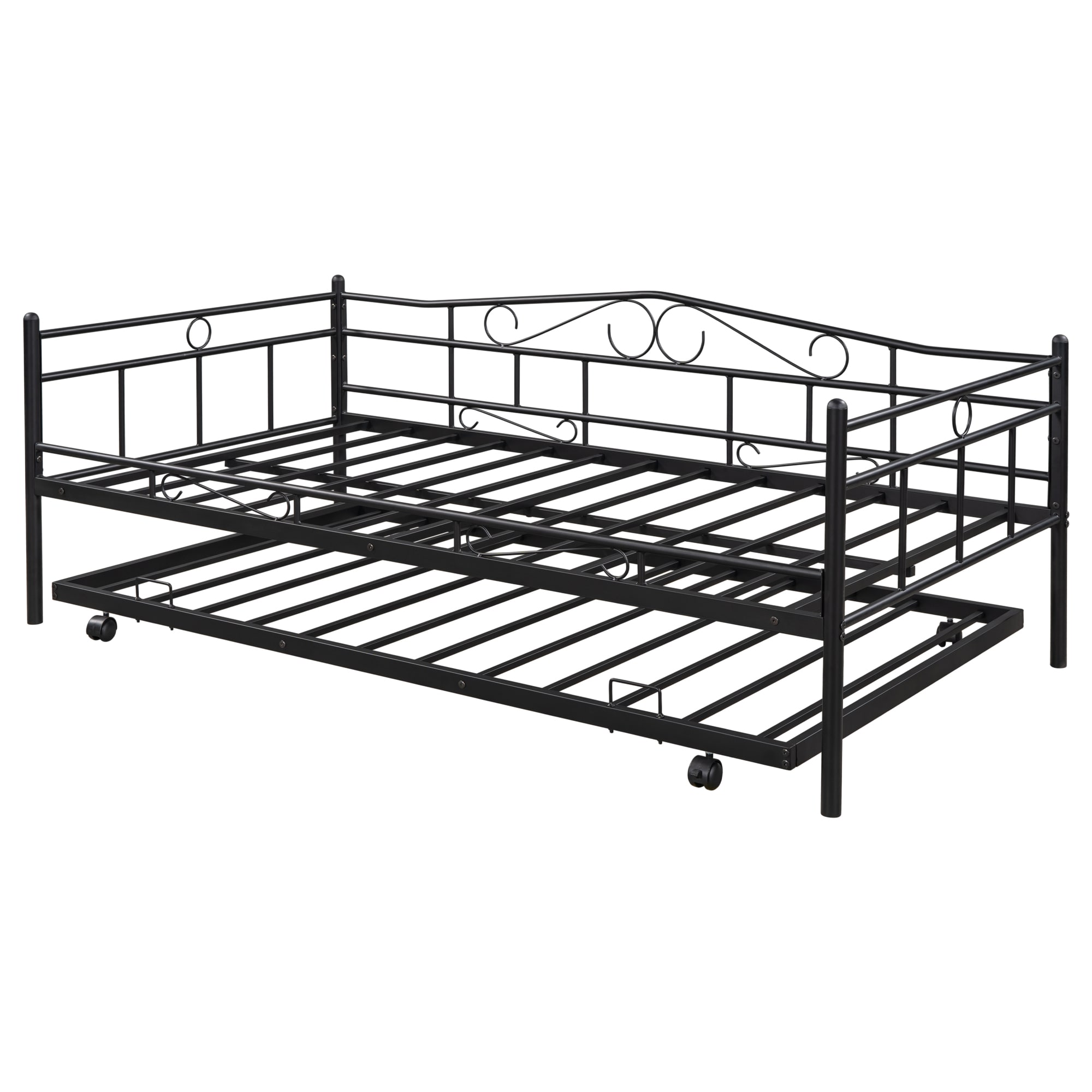 CASAINC IC-W42721329 Black Queen Metal Bed Frame