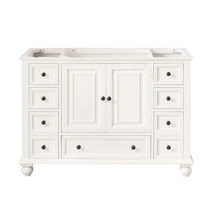 French White Bathroom Vanity Cabinet, 48 White Bathroom Vanity Without Top