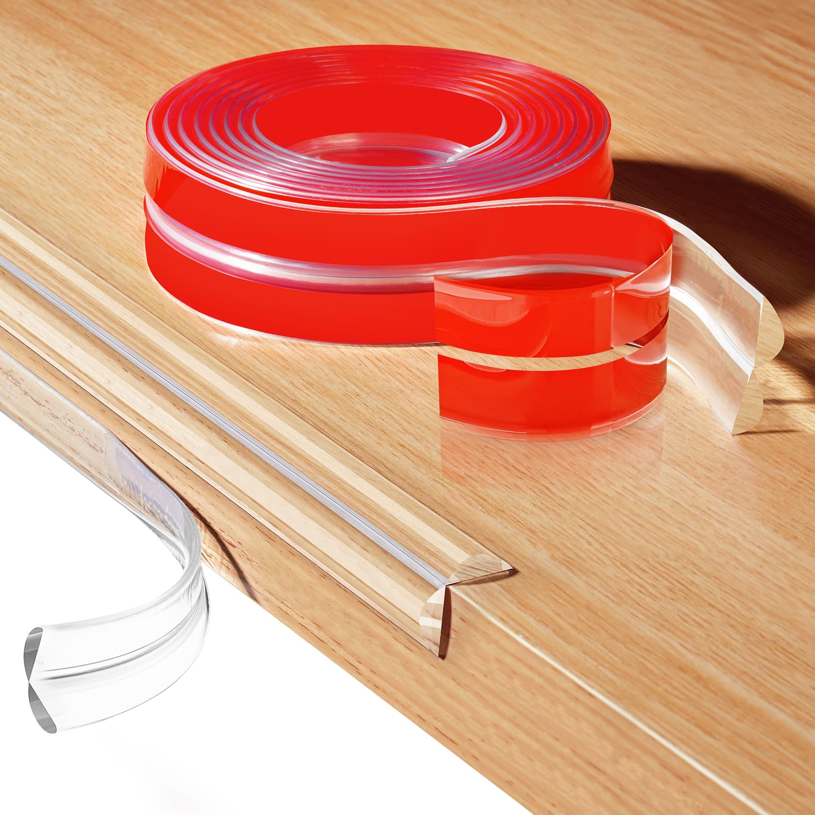 Adrinfly  Clear Edge Corner Protector Baby Proofing Roll Soft Furniture Edge Guard Safety Cushion for Table Fireplace Cabinet Universal Fit 1