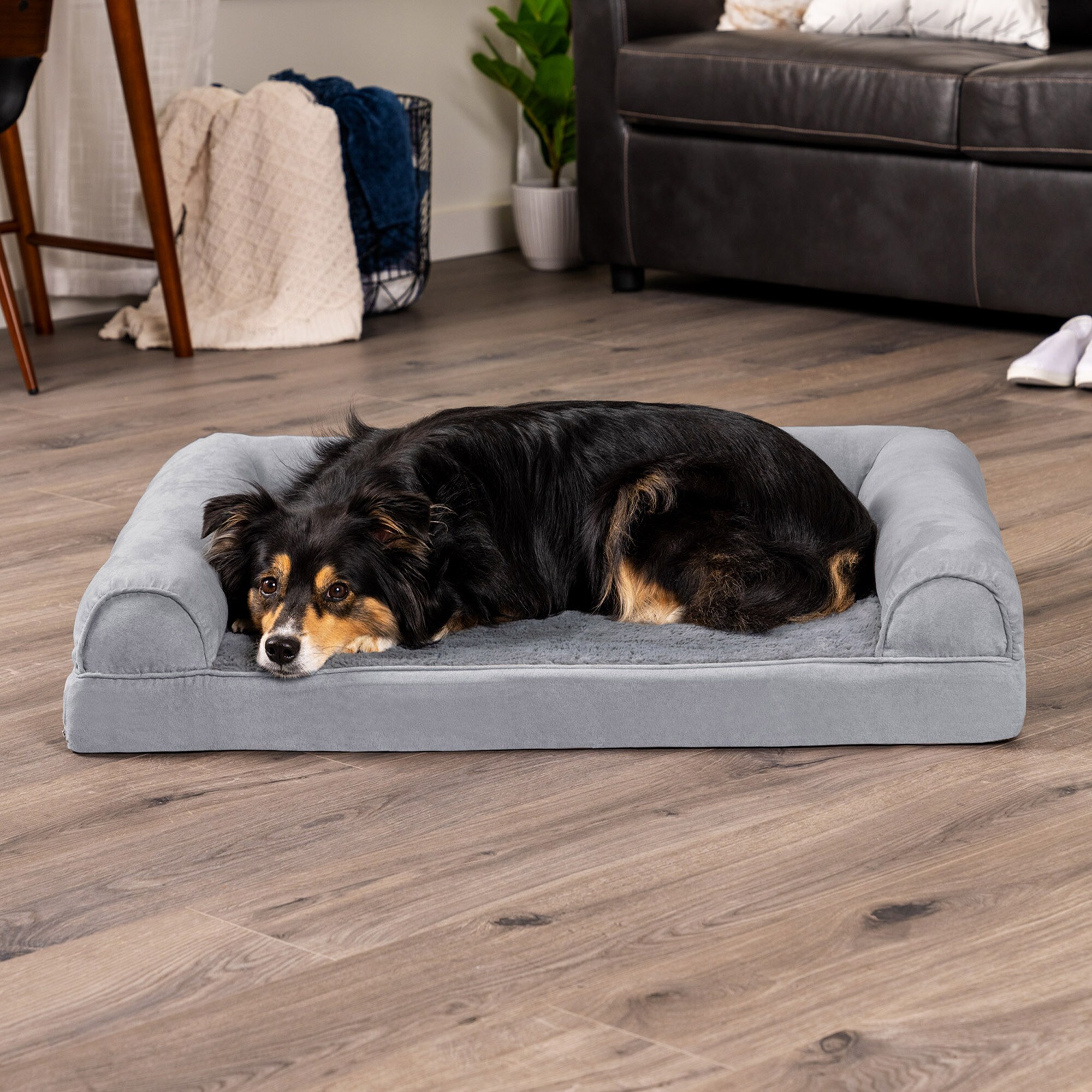 FurHaven Plush Crate Ortho Extra Small Pet Mat - Gray