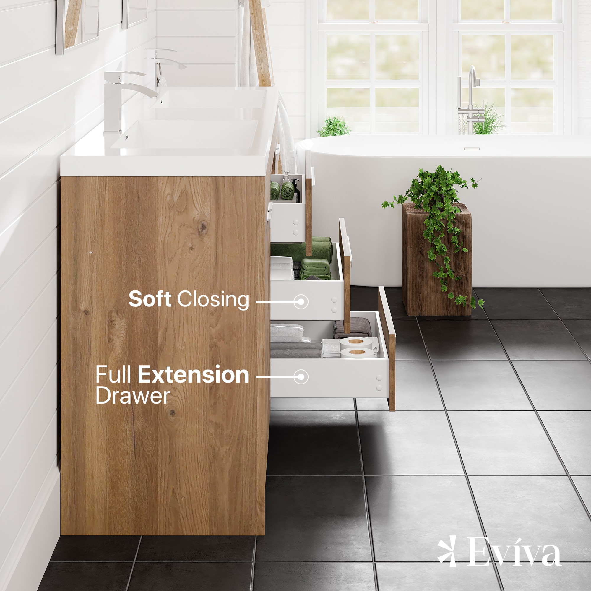 Eviva EVVN1700-8-72NOK Bath-Vanity-Combo - View #5