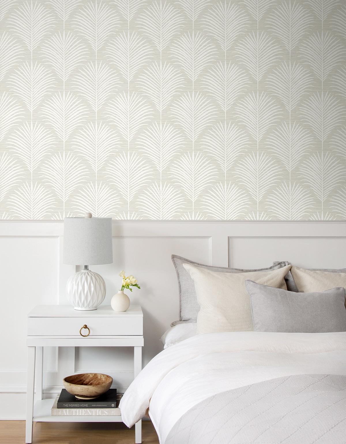 Sea Salt Palm Frond Self-Adhesive Vinyl Wallpaper