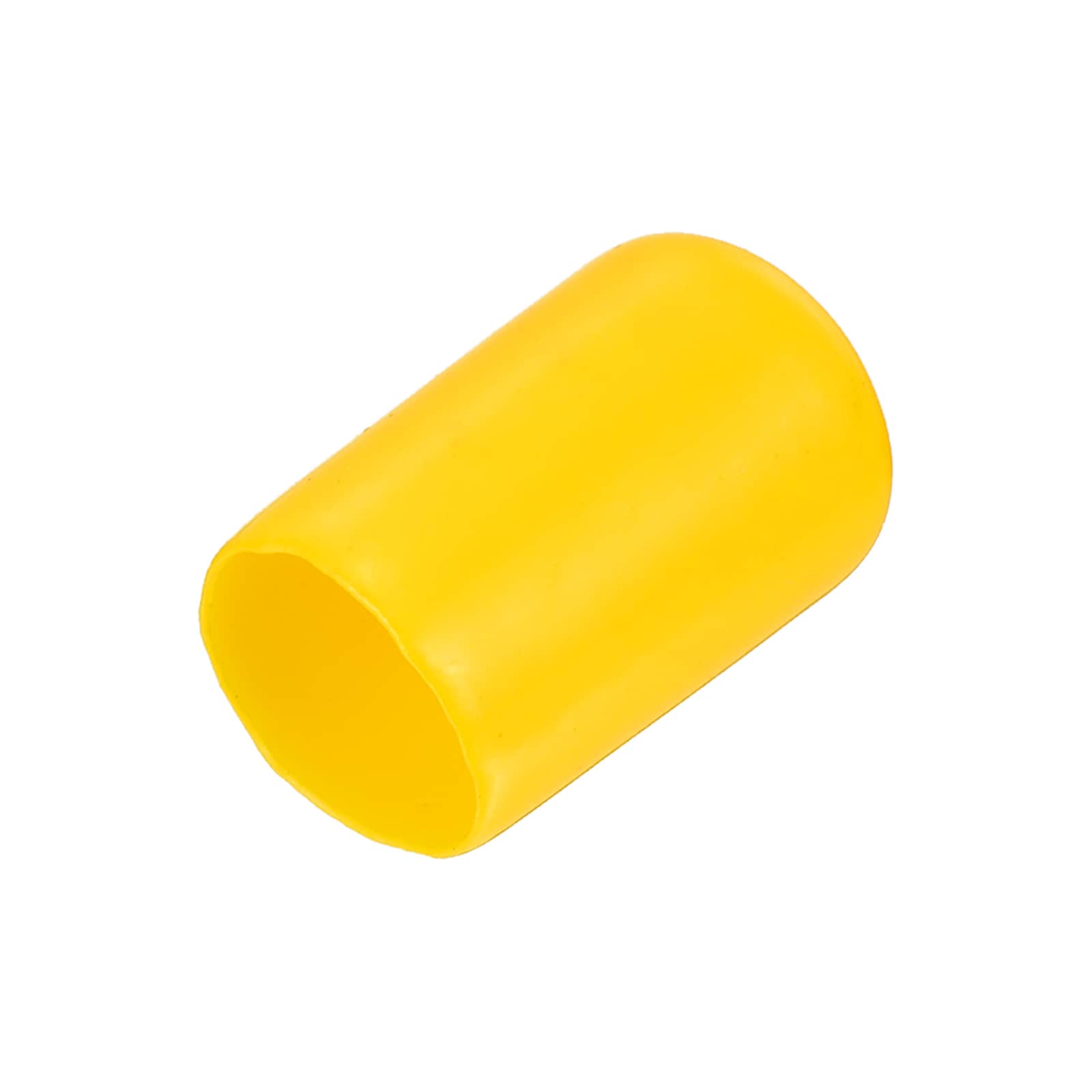 Unique Bargains 20pcs Rubber End Caps 12mm(1/2 Inch) ID Vinyl Round End Cap Cover Screw Thread Protectors Yellow