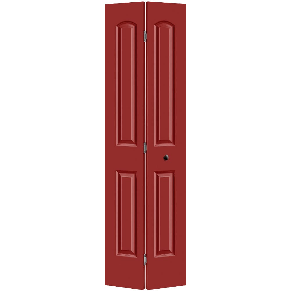 Masonite 1317541 Roman 24-in x 80-in Barn Red 2-panel Smooth Hollow core Prefinished Molded composite Closet Bifold Door