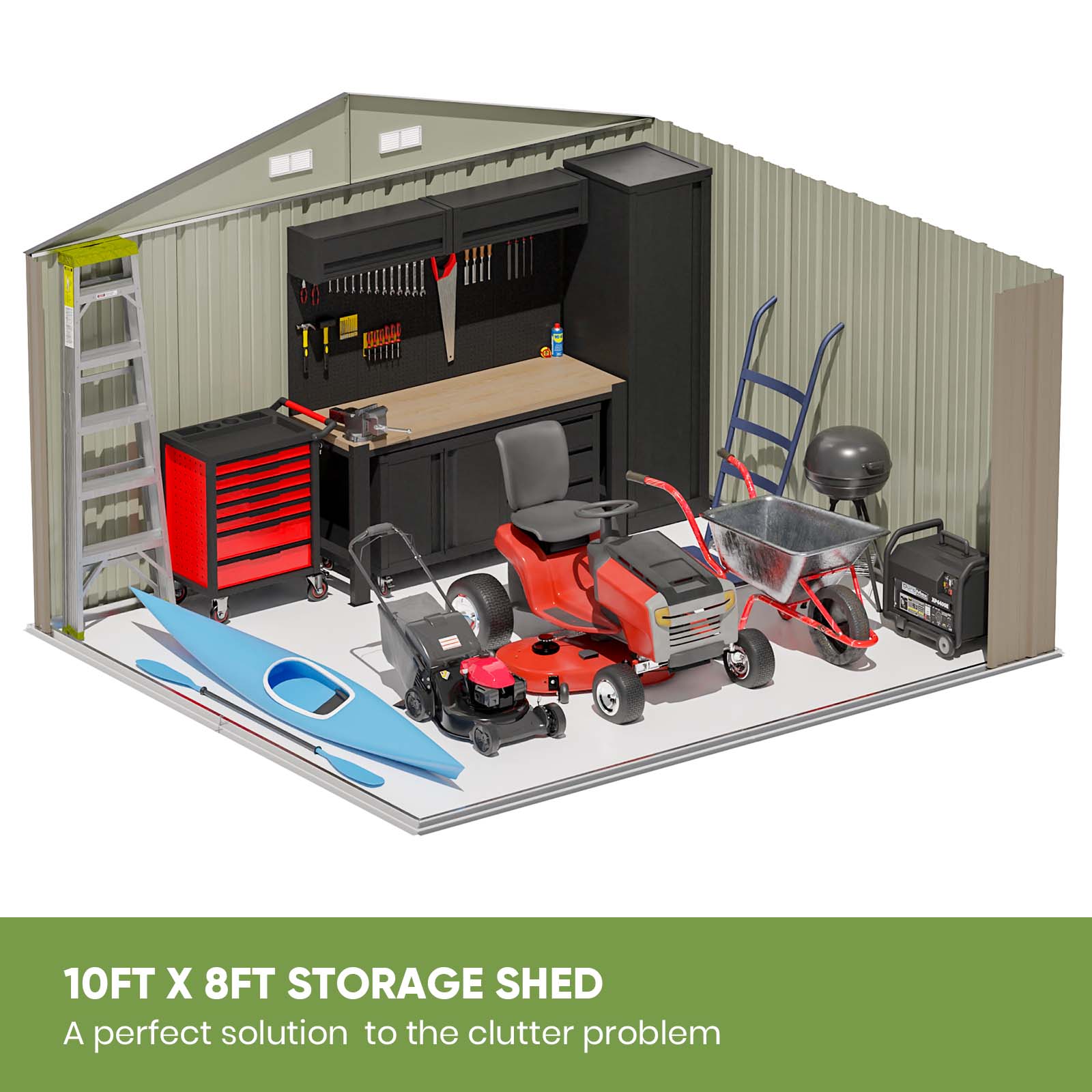 Patiowell WES-0405-8 Metal-Storage-Buildings-Sheds - View #6